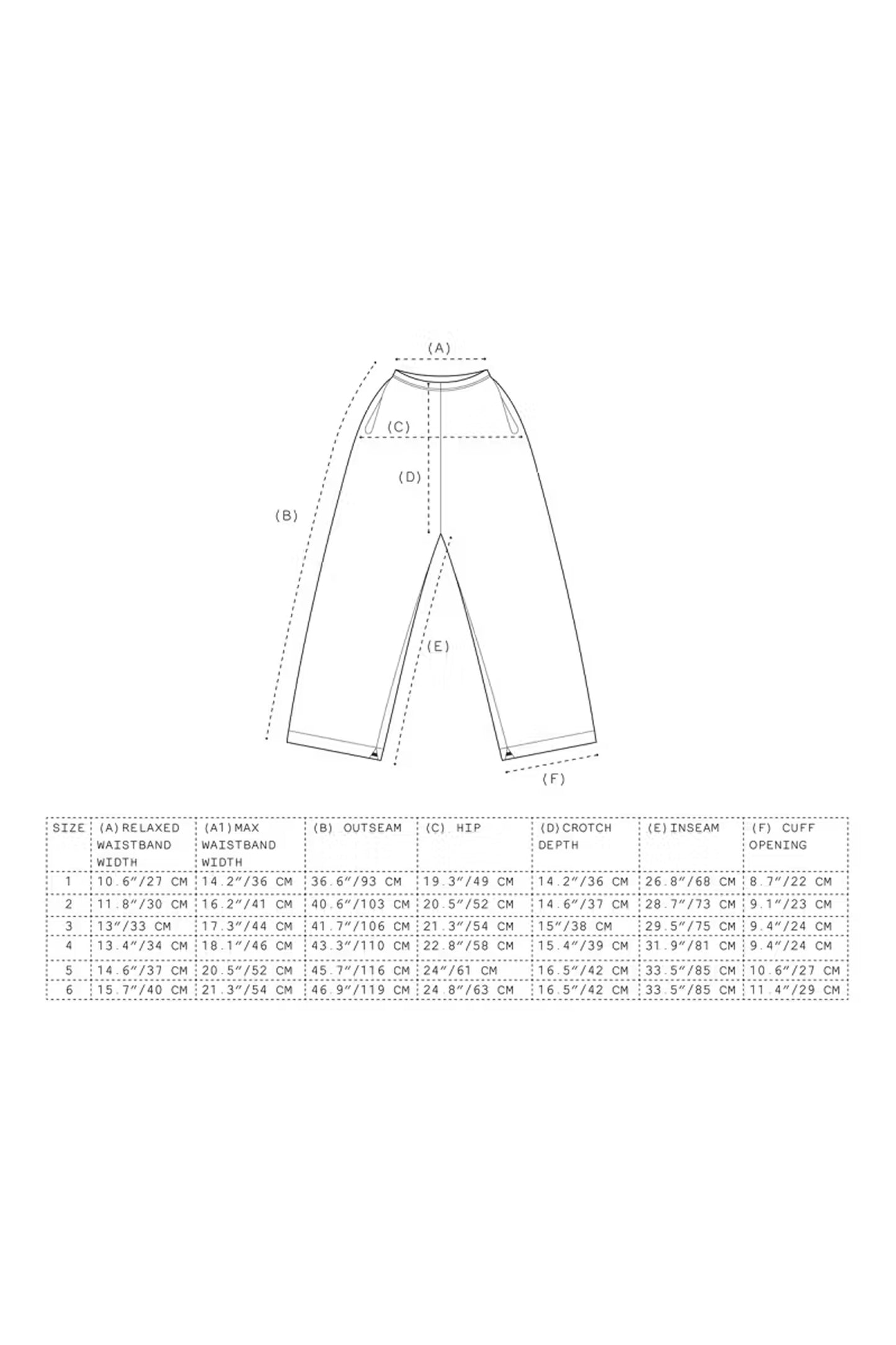 Size chart for Gnuhr Power Pant - Asphalt, detailing measurements for fit and comfort.