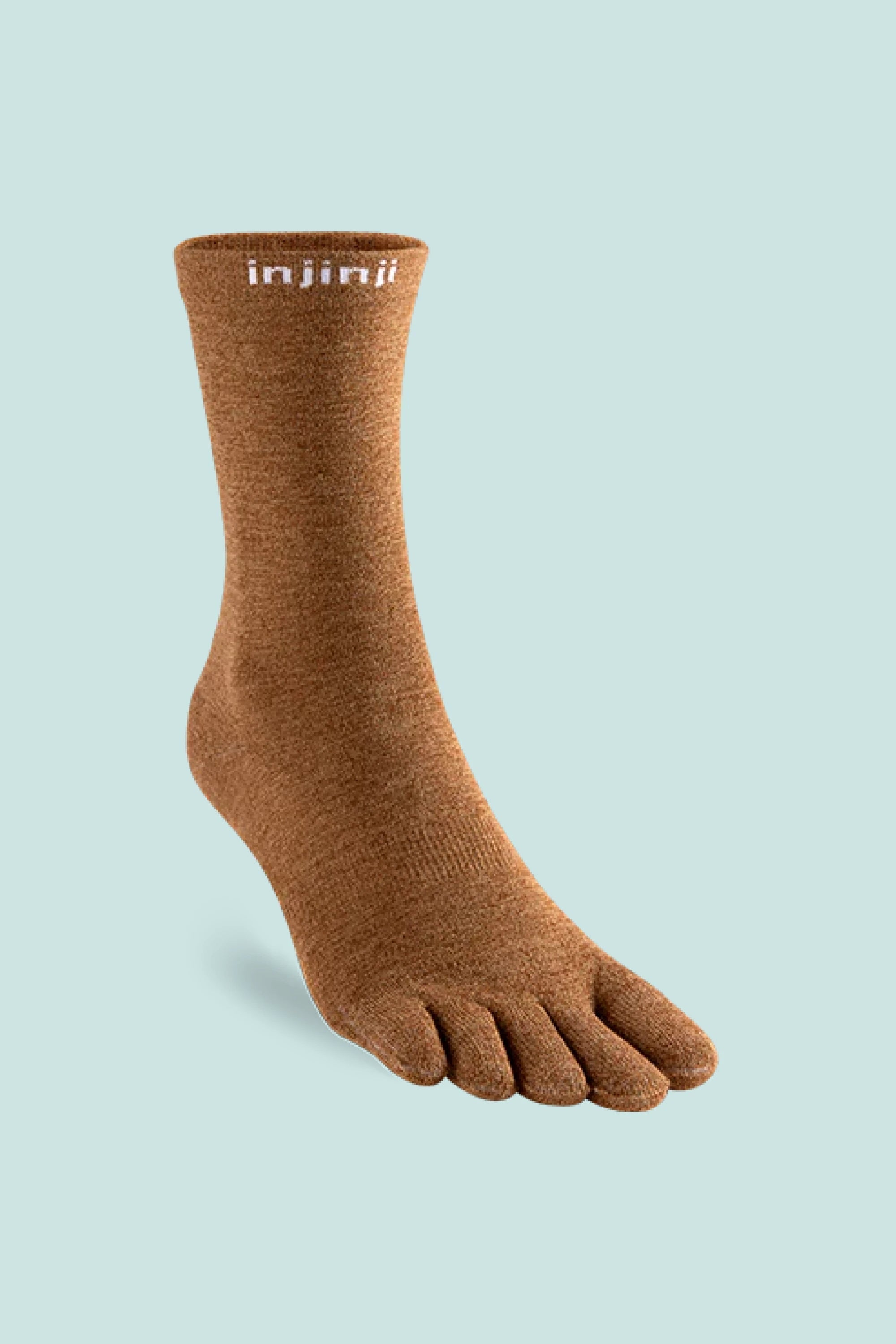 Injinji Coolmax Liner Toe Socks Elk NZ Coffee Outdoors
