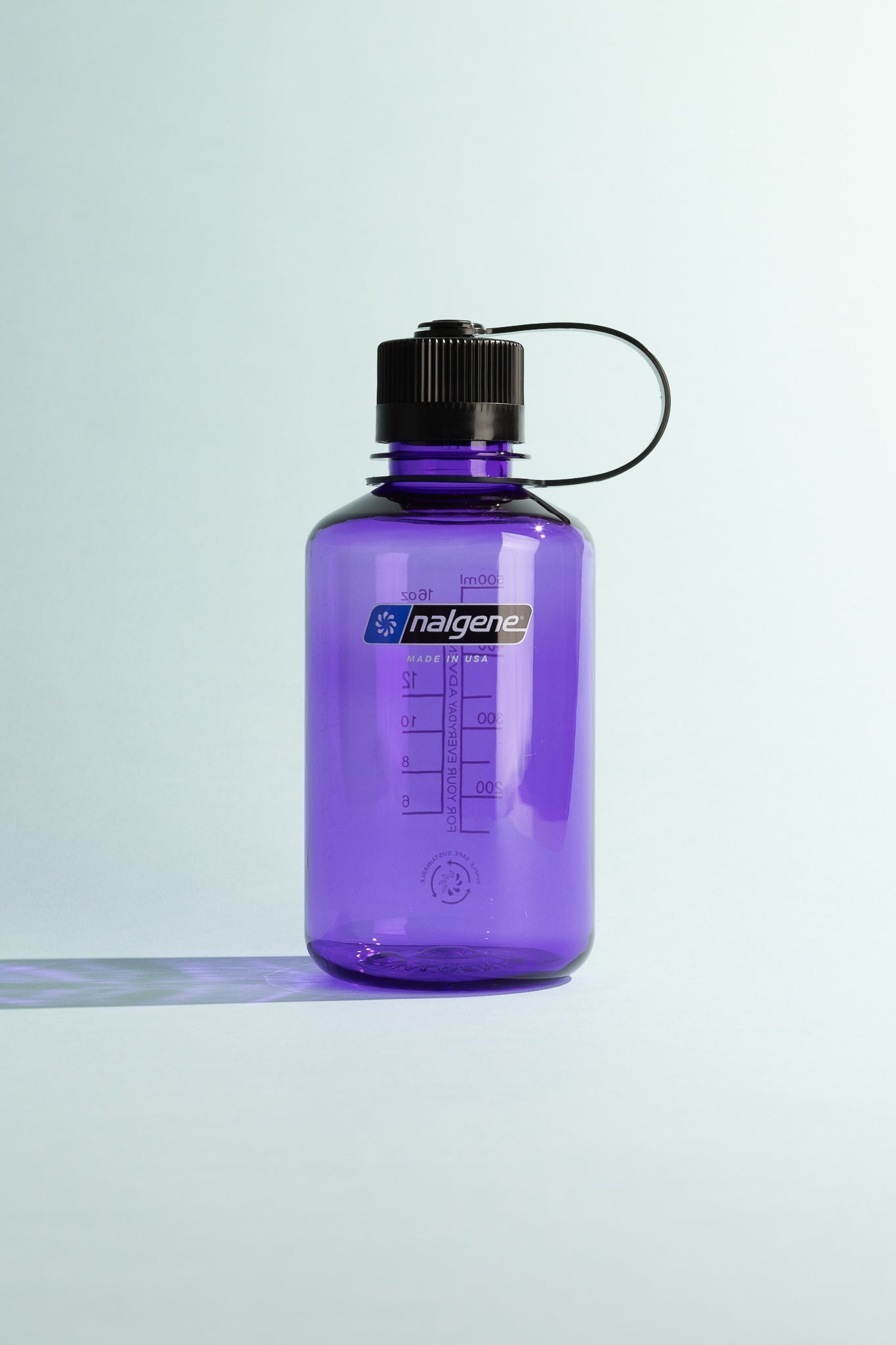 Sustain N/M 500ml - Purple Nalgene bottle, perfect for on-the-go hydration and small users.
