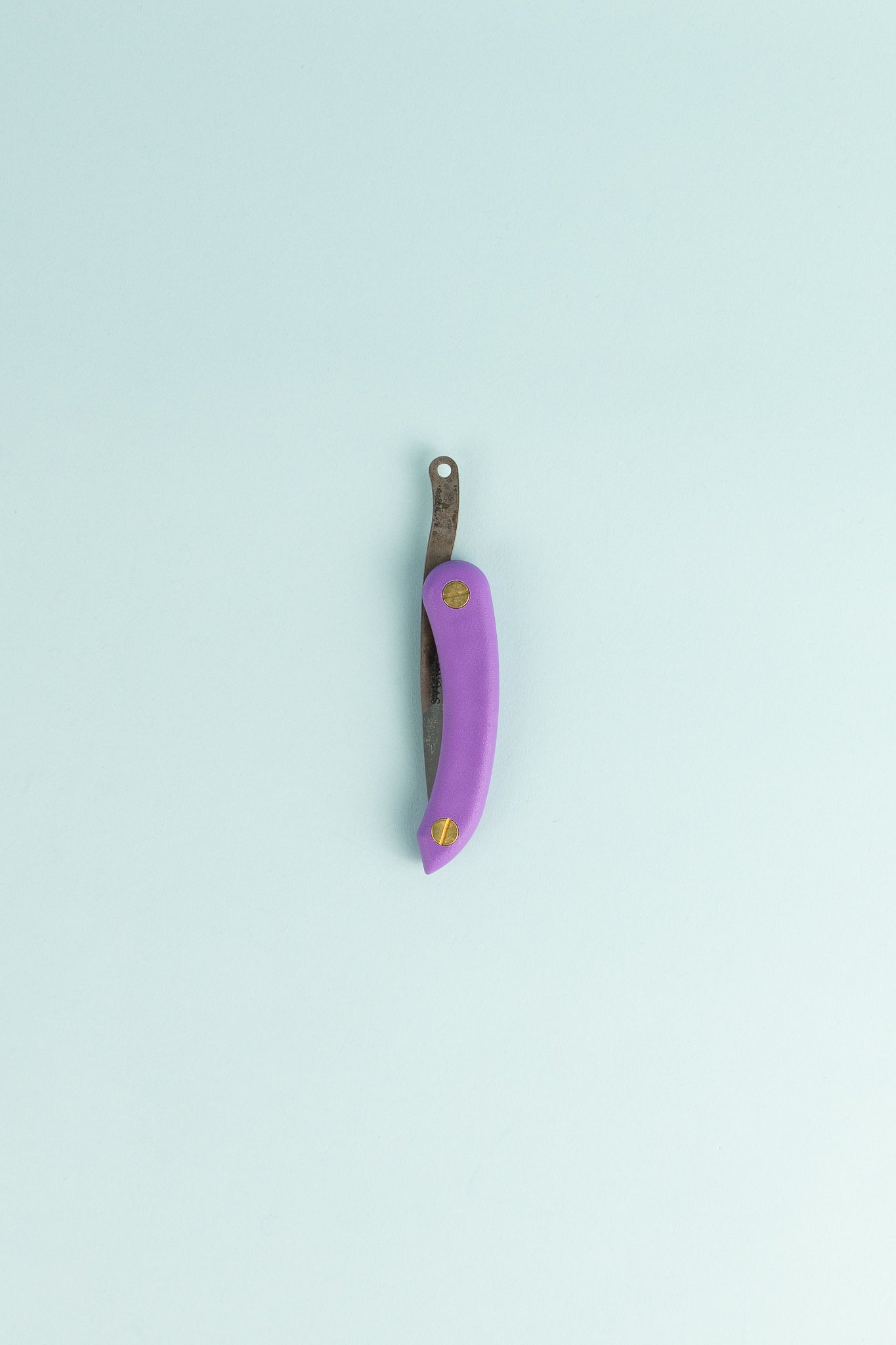 Peasant Knife Mini - Mauve with a purple handle and high grade carbon blade, handcrafted in New Zealand.