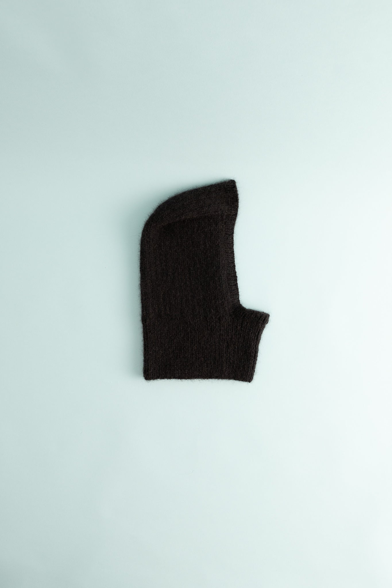 Balaclava - Black made from soft possum merino yarn, handknitted, providing warmth and comfort.