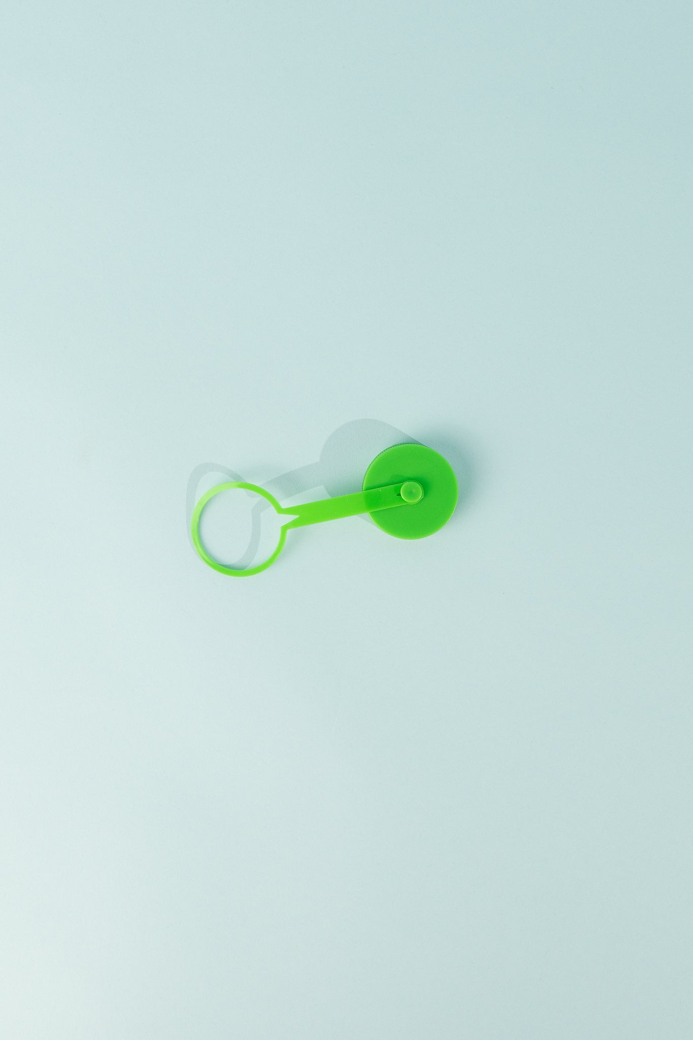 Replacement Tethered Cap for 42mm threaded neck with a tether in vibrant green color.