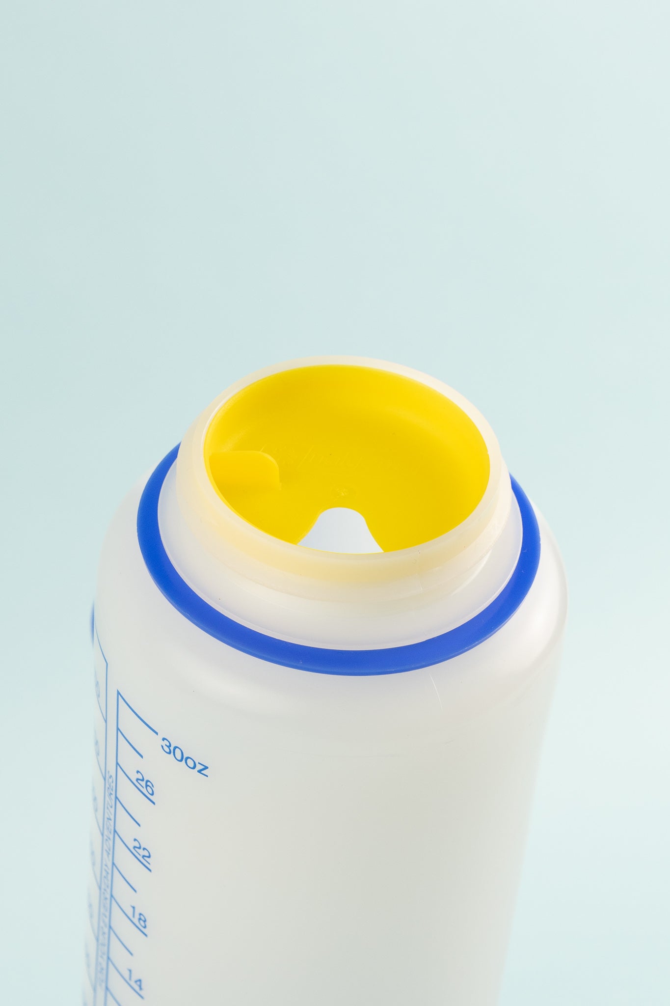 Easy Sipper - Yellow top view of a bottle designed for Nalgene 1L Wide Mouth Bottles