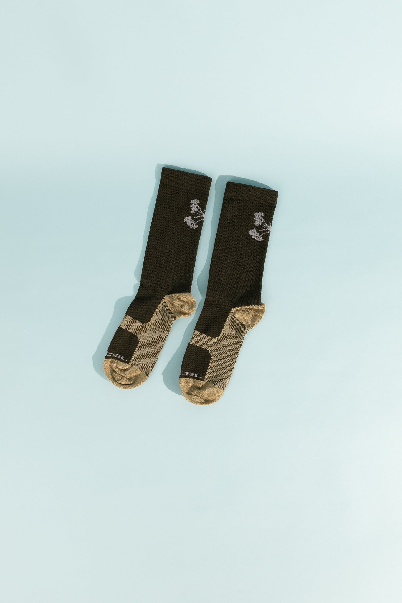 Portal Pattern Active Sock in Dusky Green.