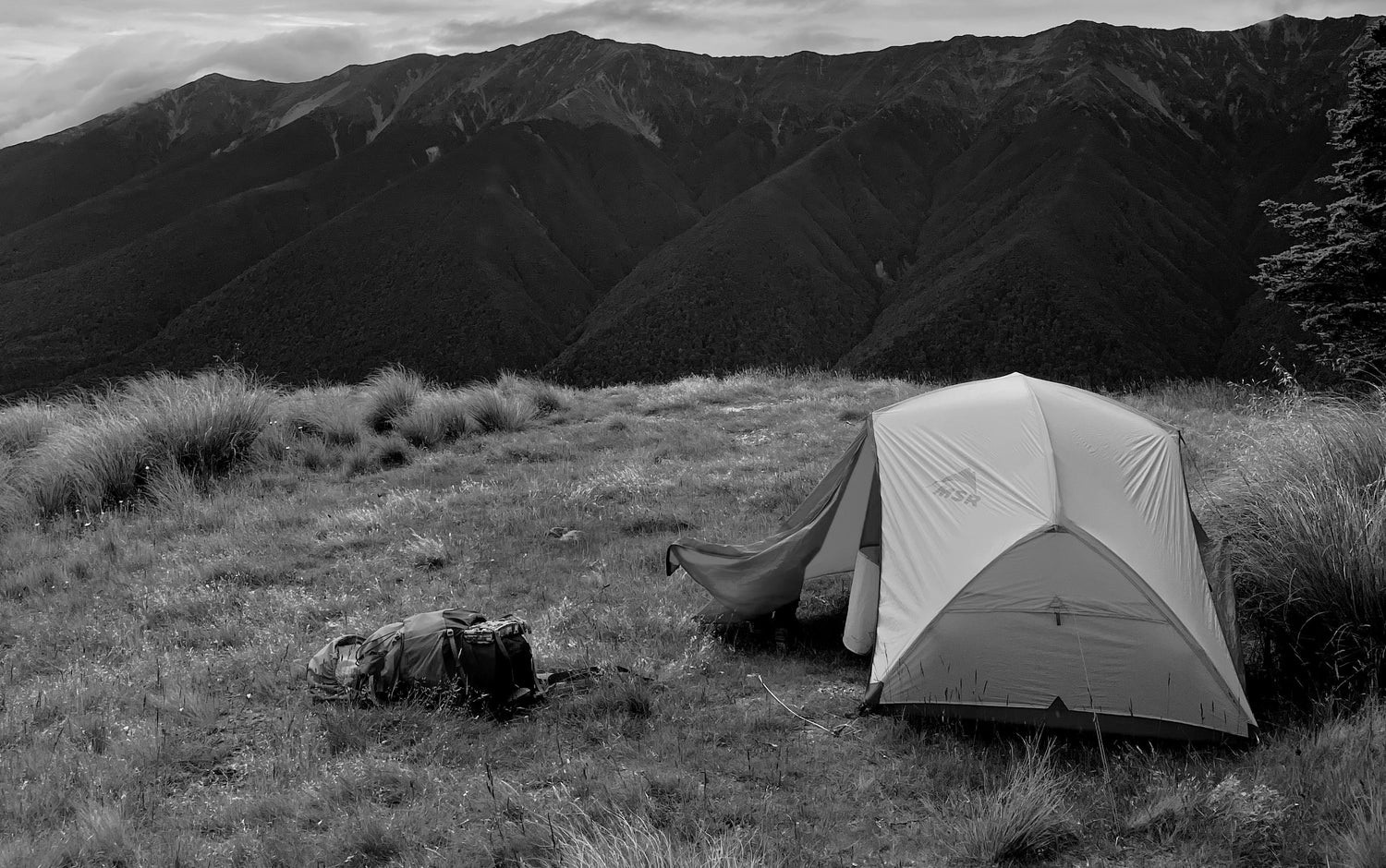 A secluded camping setup featuring a hut in the wilderness, reflecting tranquility and adventure.