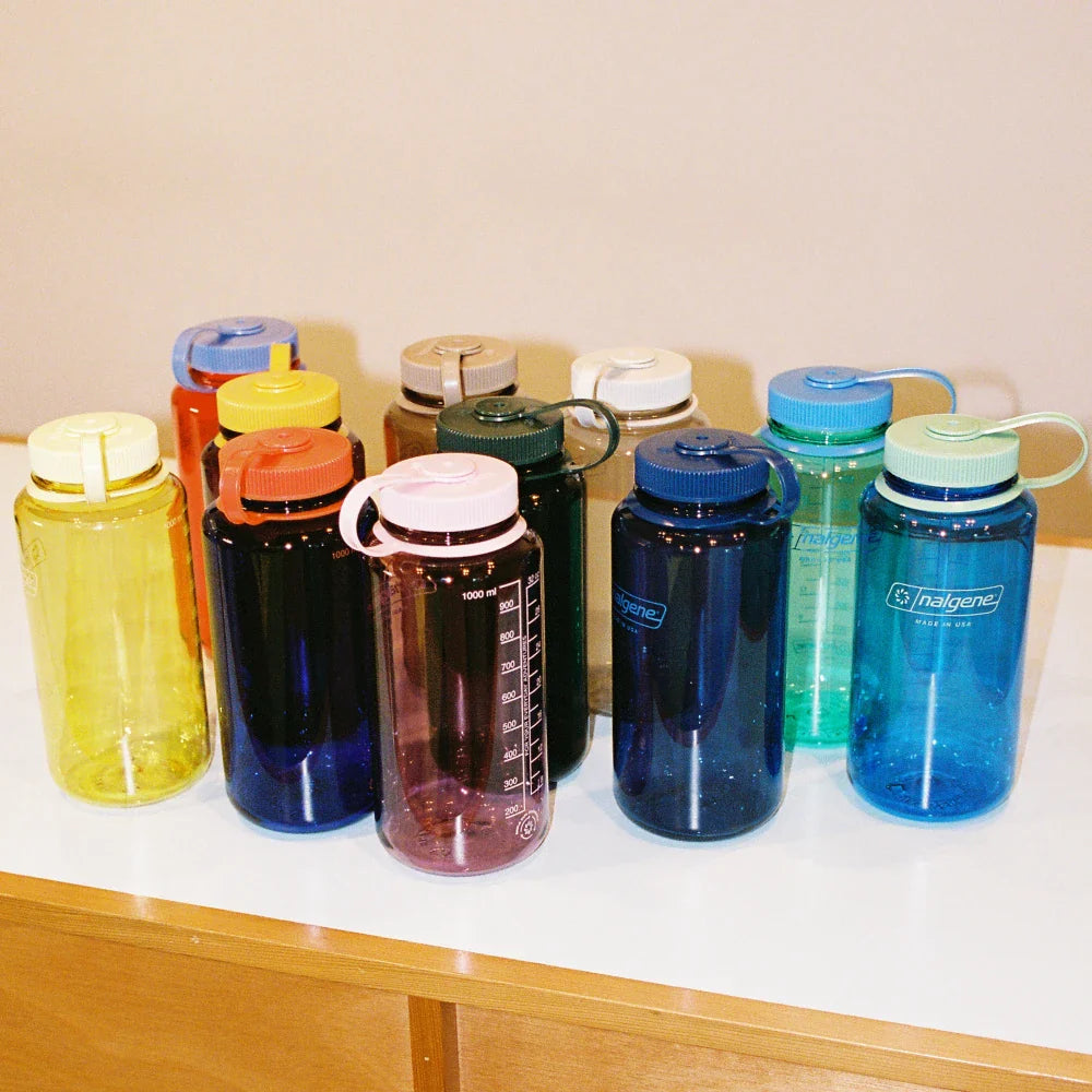 Colorful water bottles on display, showcasing vibrant options for hydration, reflecting the message in a bottle concept.