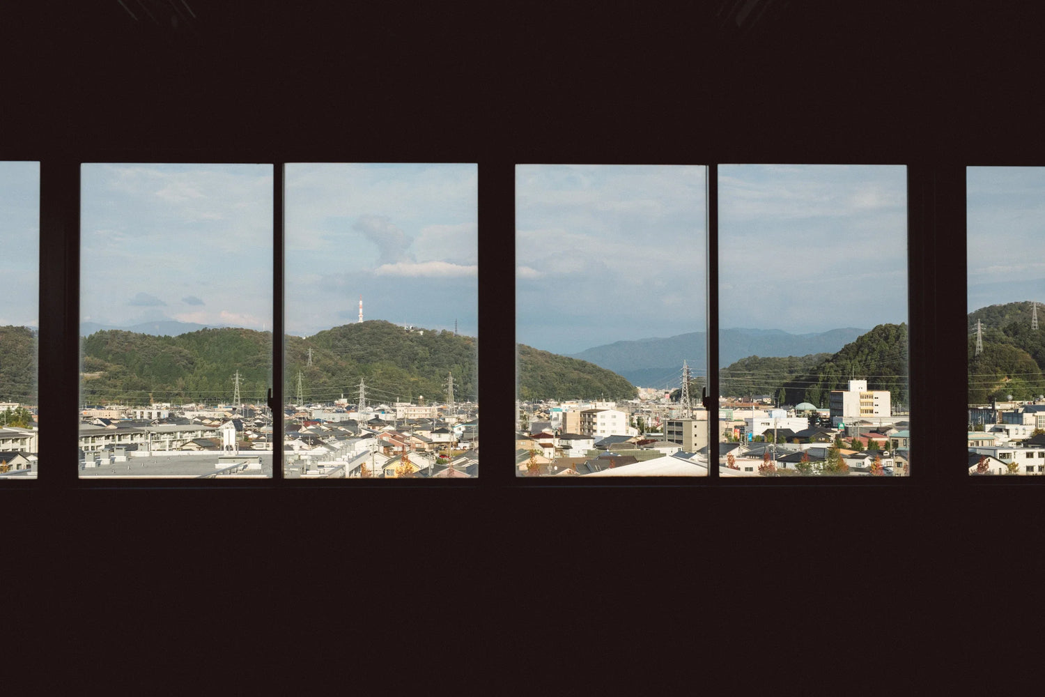View from the factory window showcasing the landscape during a visit to the factory.