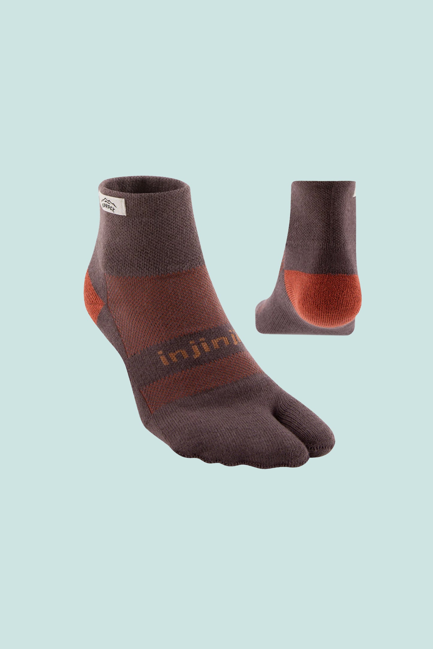 Bedrock Sandals x Injinji Mini-Crew Split Toe Socks - Dusty Plum