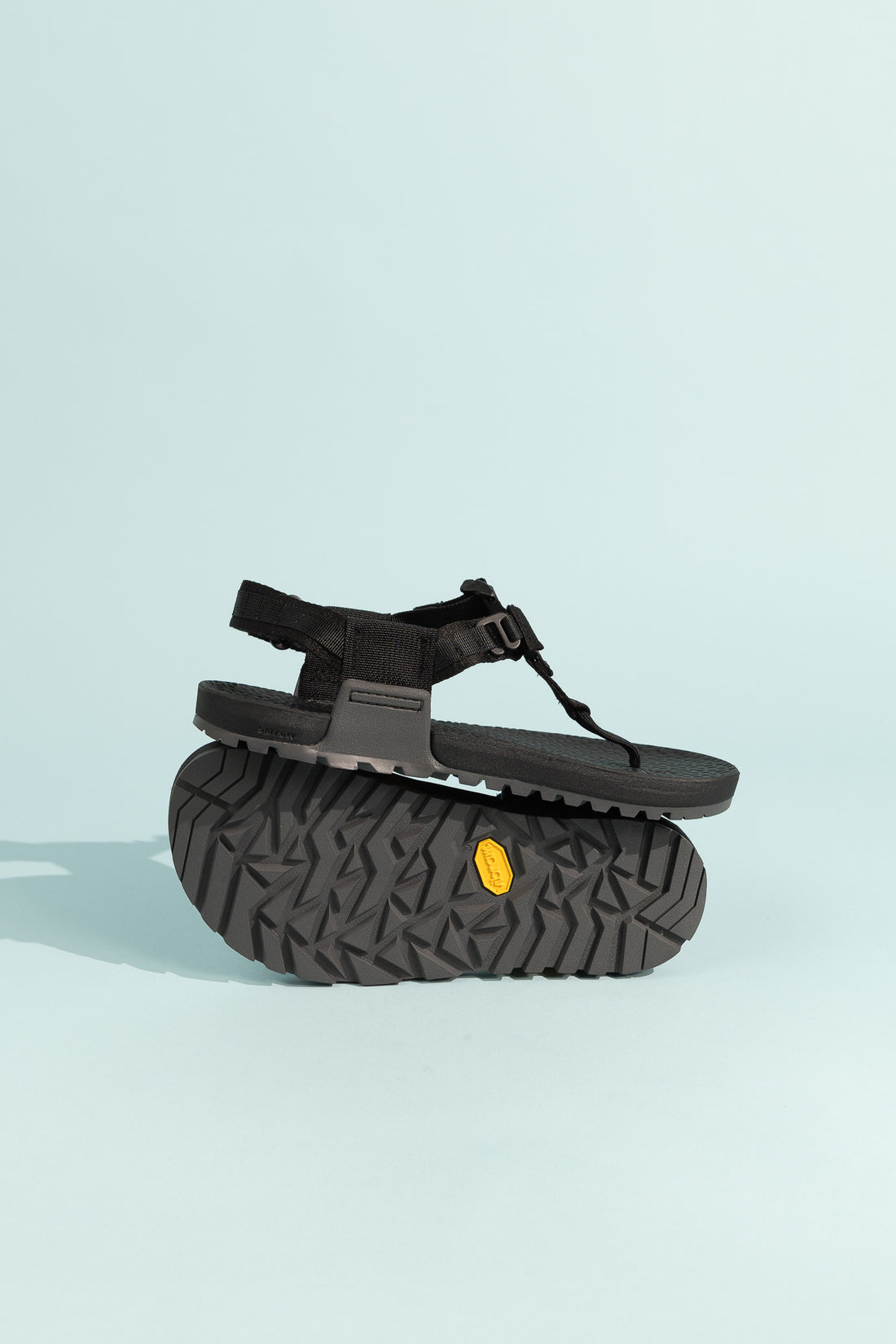 Bedrock Sandals Cairn Evo 3D PRO Sandals in black showcasing Vibram rubber sole and secure strap system.