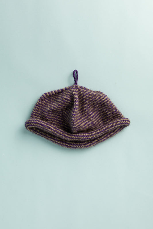 Bonnie Wroe Loop Hat - Purple & Oat