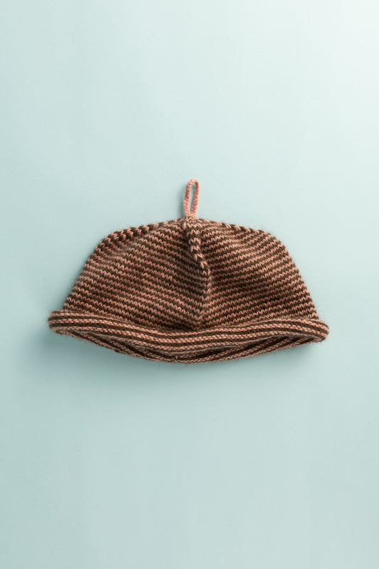Bonnie Wroe Loop Hat - Chocolate & Pink
