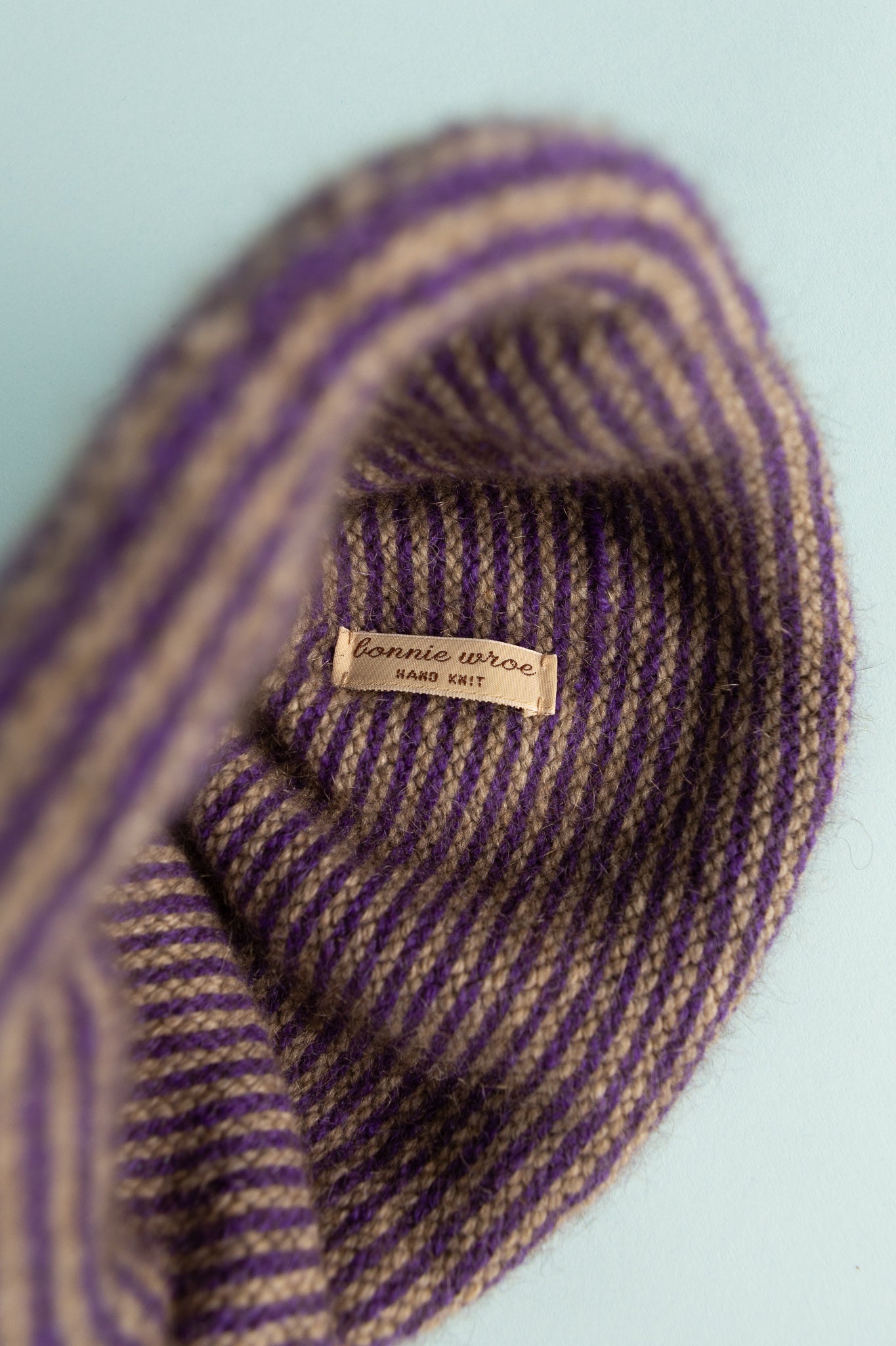 Bonnie Wroe Loop Hat - Purple & Oat