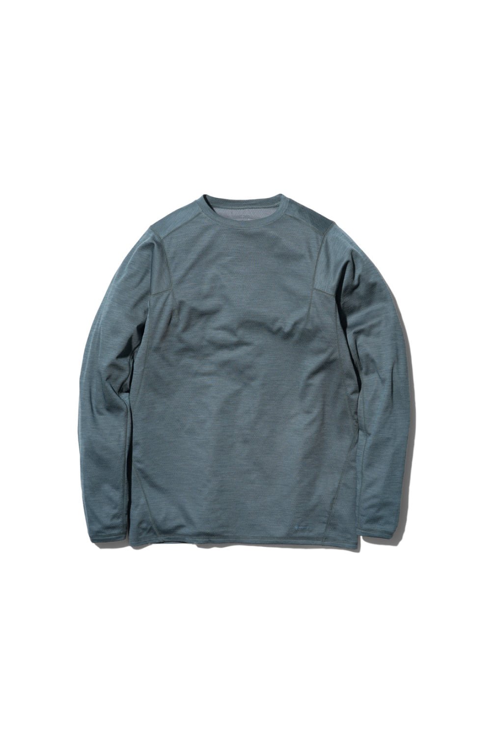 Snow Peak Recycled Polyester Wool Longsleeve T-Shirt - Slate Blue | Coffee Outdoors