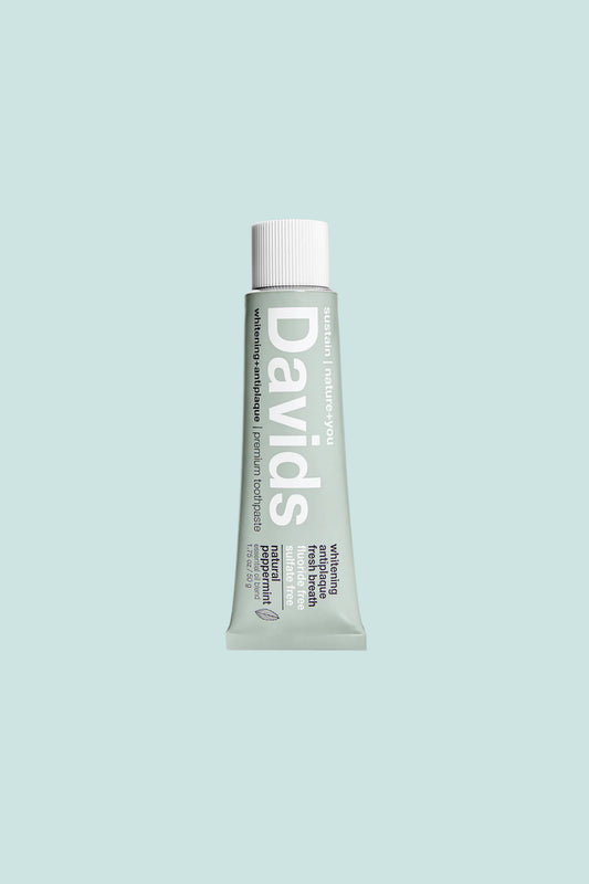 Davids Hydroxi™ Whitening + Antiplaque Travel Toothpaste 50 grams - Peppermint | Coffee Outdoors