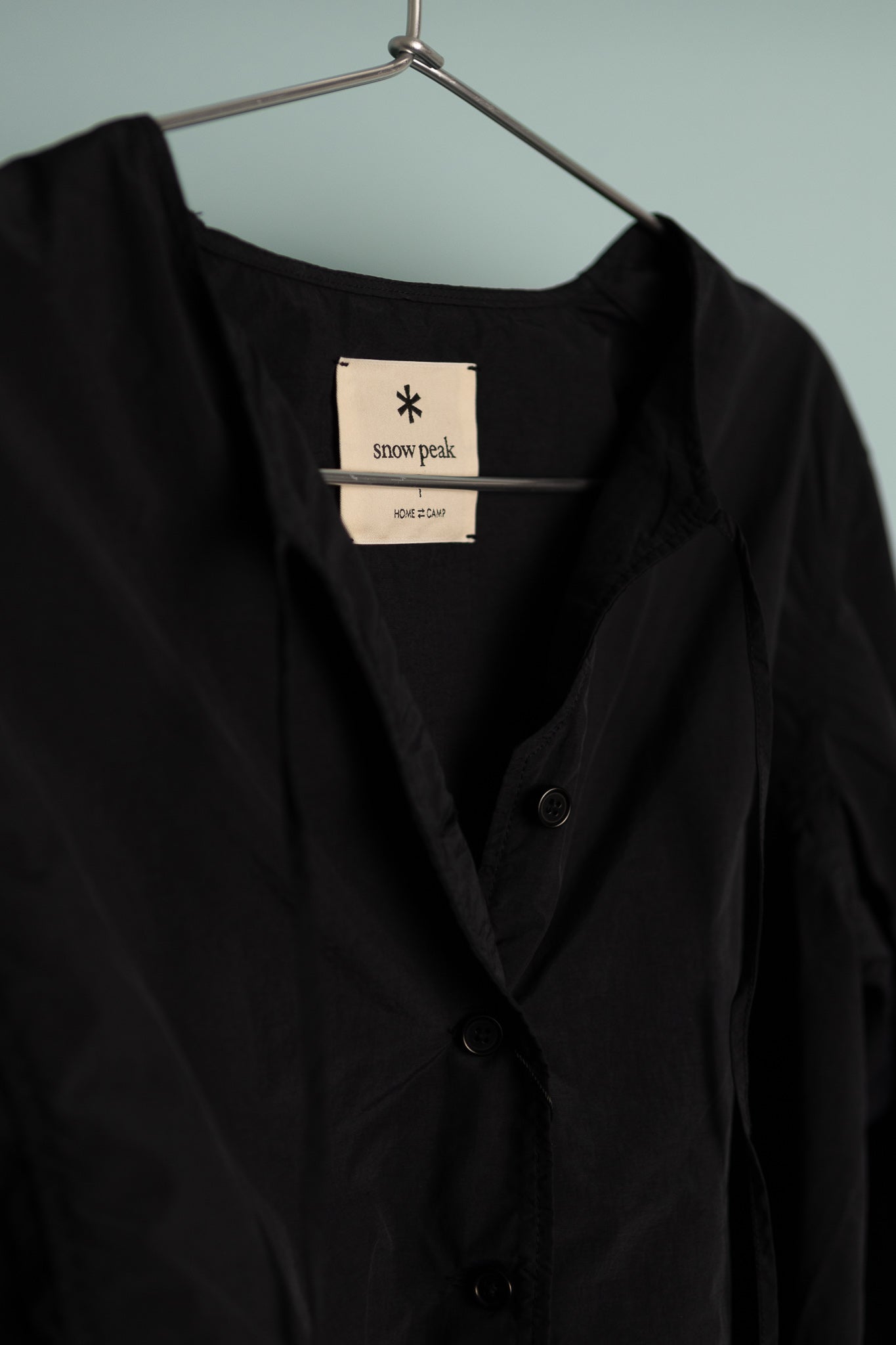 Snow Peak Garment Dyed Blouse - Black