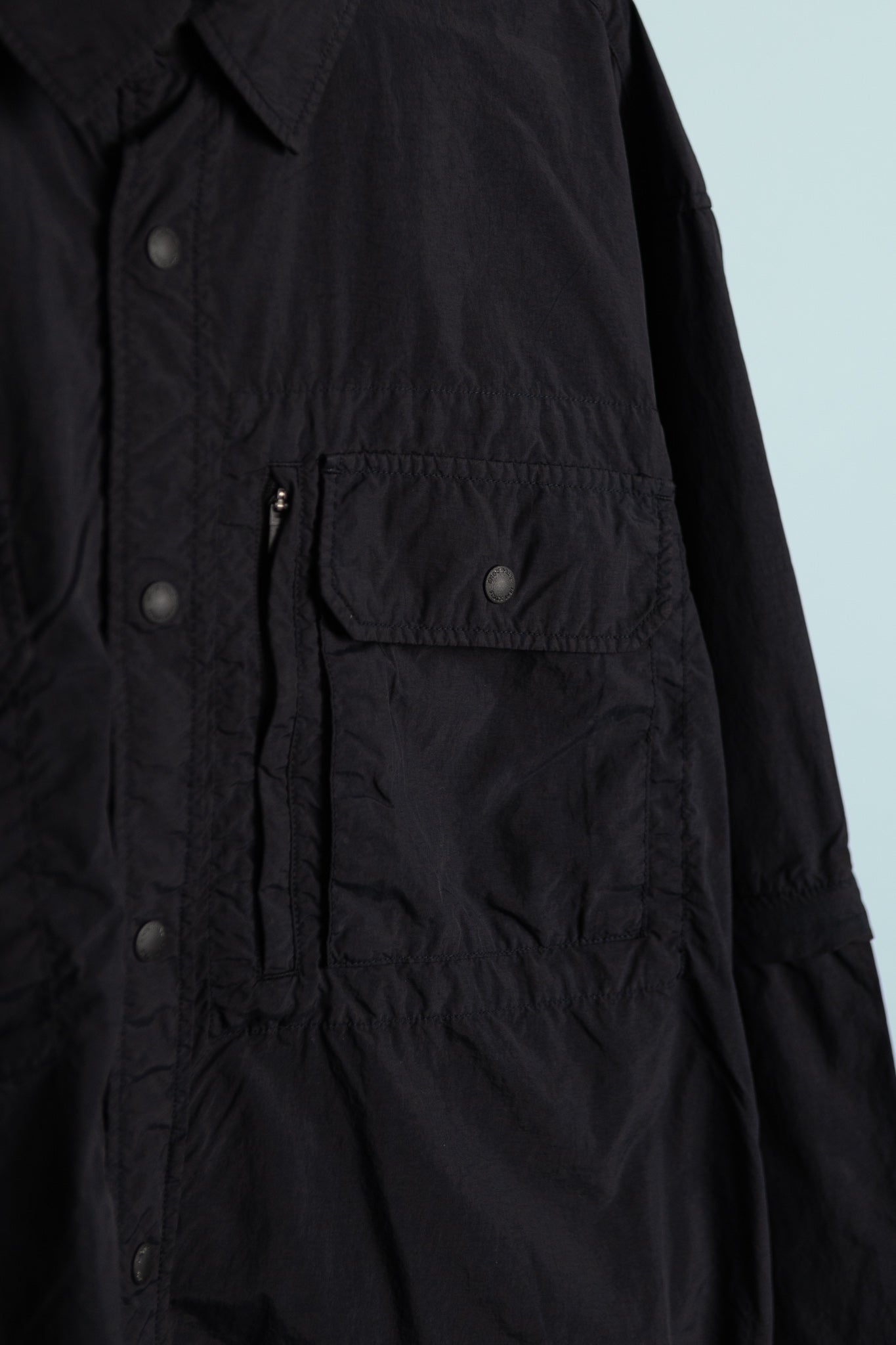 Snow Peak Garment Dyed Convertible Shirt - Black