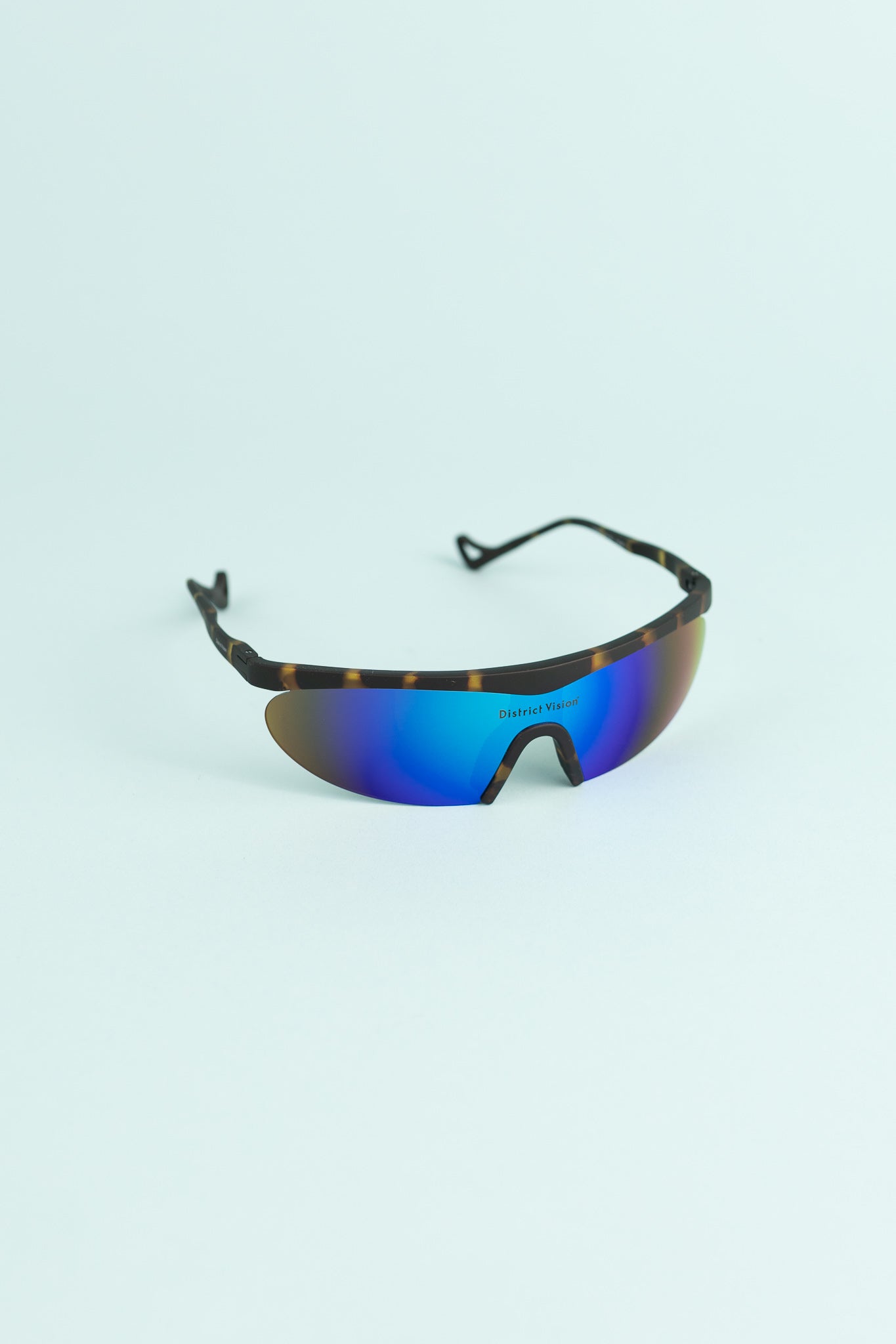 District Vision Koharu Eclipse Sunglasses - Tortoise/D+ Blue Mirror