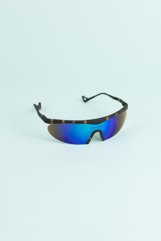 District Vision Koharu Eclipse Sunglasses - Tortoise/D+ Blue Mirror