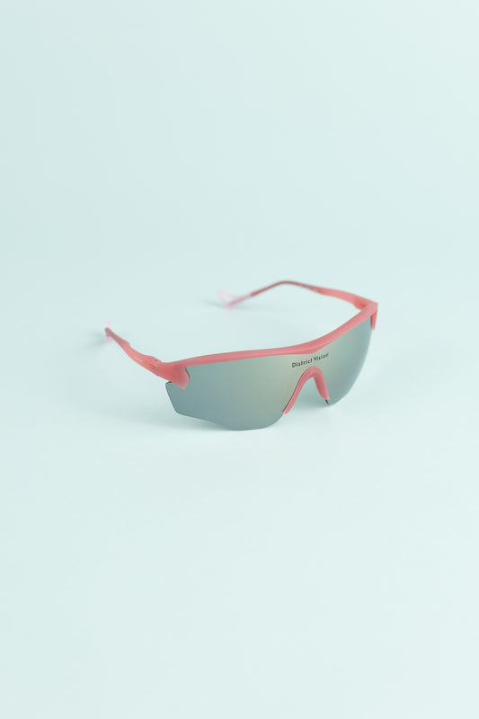 District Vision Junya Racer Sunglasses - Powder Rose/D+ G15 Silver Flash Mirror
