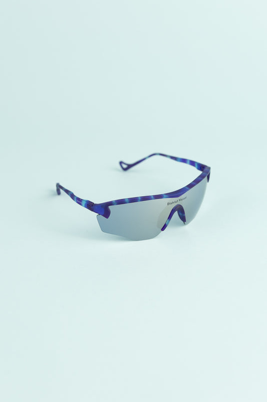 District Vision Junya Racer Sunglasses - Violet Tortoise/D+ Indigo Mirror