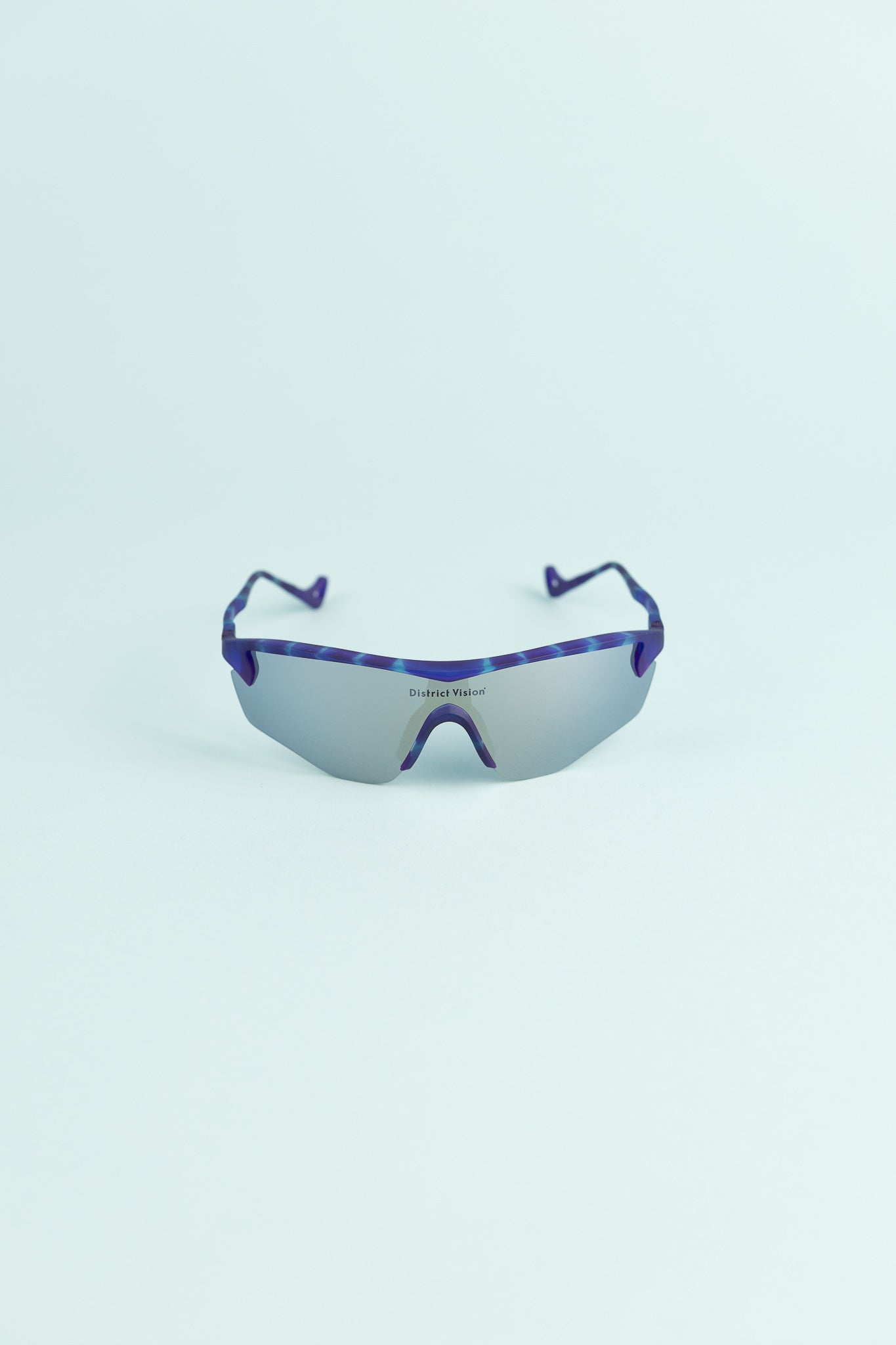 District Vision Junya Racer Sunglasses - Violet Tortoise/D+ Indigo Mirror