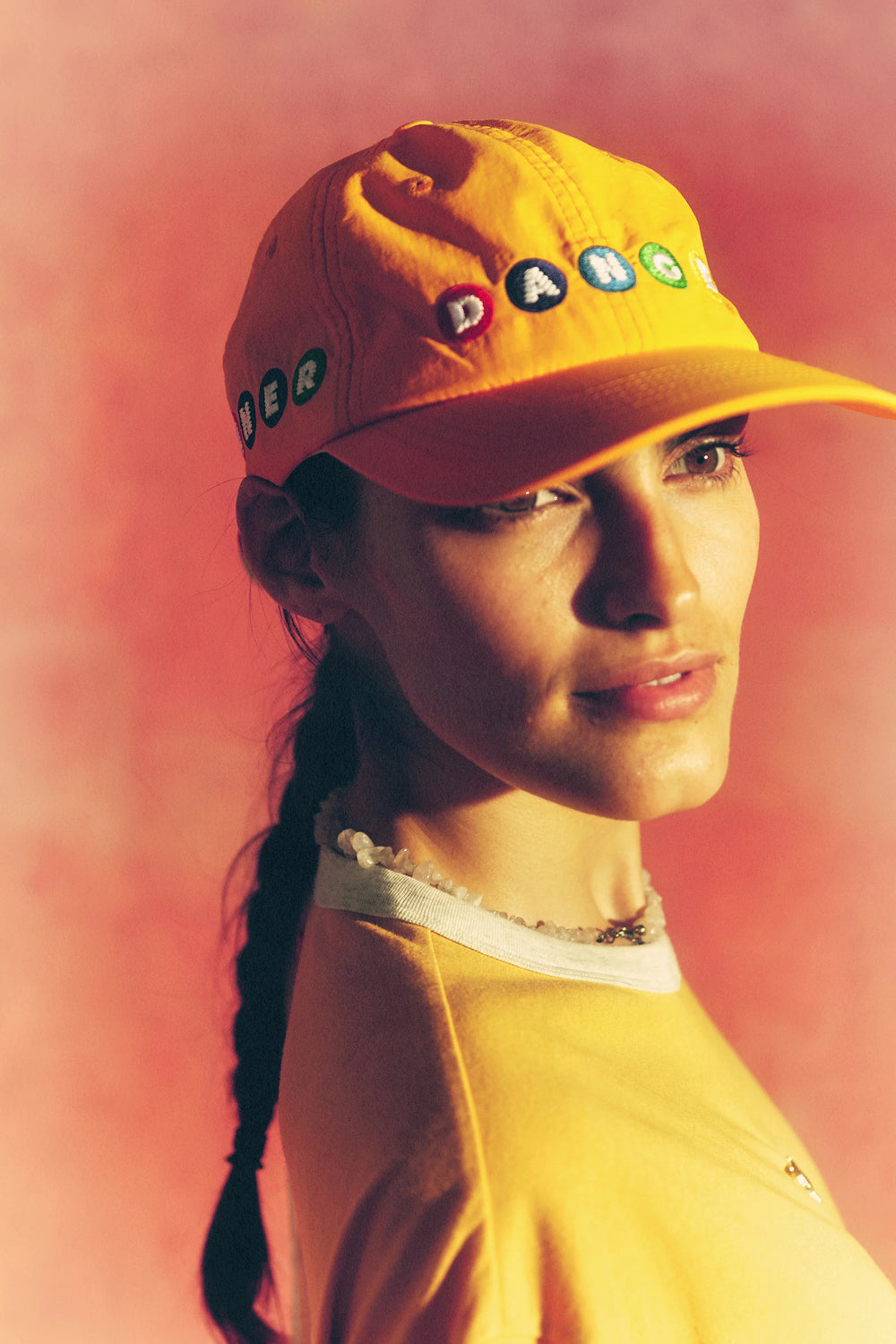 Alex Zono Dad Hat in Dance Like A Runner Yellow, view 4.