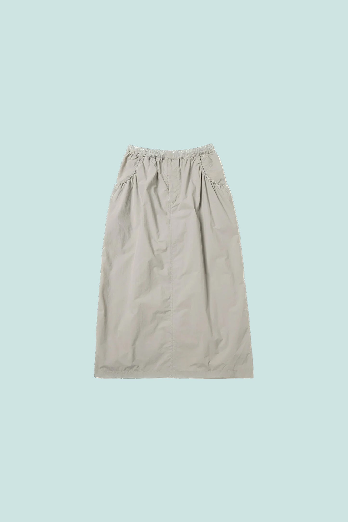 Nylon Tussah Utility Skirt - Light Grey