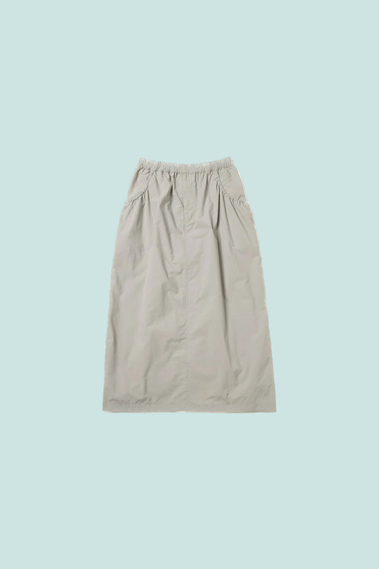 Nylon Tussah Utility Skirt - Light Grey