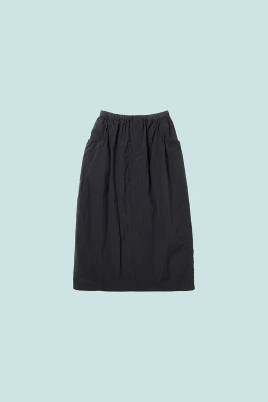 Nylon Tussah Utility Skirt - Black