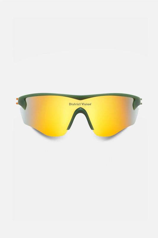 District Vision Junya Racer Sunglasses - Sage Burn/D+ Fire Mirror | Coffee Outdoors