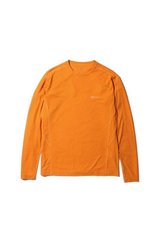 Snow Peak Recycled Polyester Power Dry Long Sleeve T-Shirt  - Orange | Coffee Outdoors