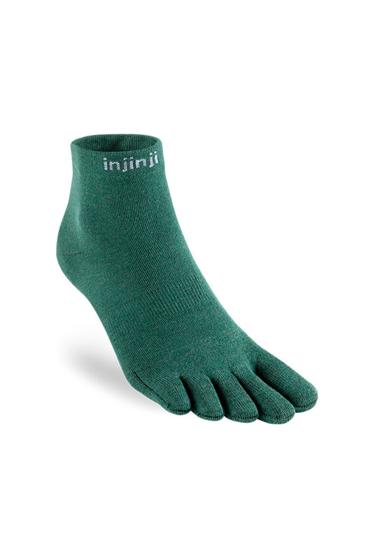Injinji Coolmax Liner Toe Socks Mini Crew - Agave | Coffee Outdoors