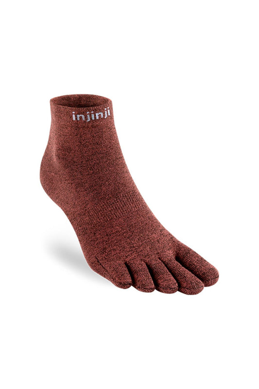 Injinji Coolmax Liner Toe Socks Mini Crew - Rustic | Coffee Outdoors