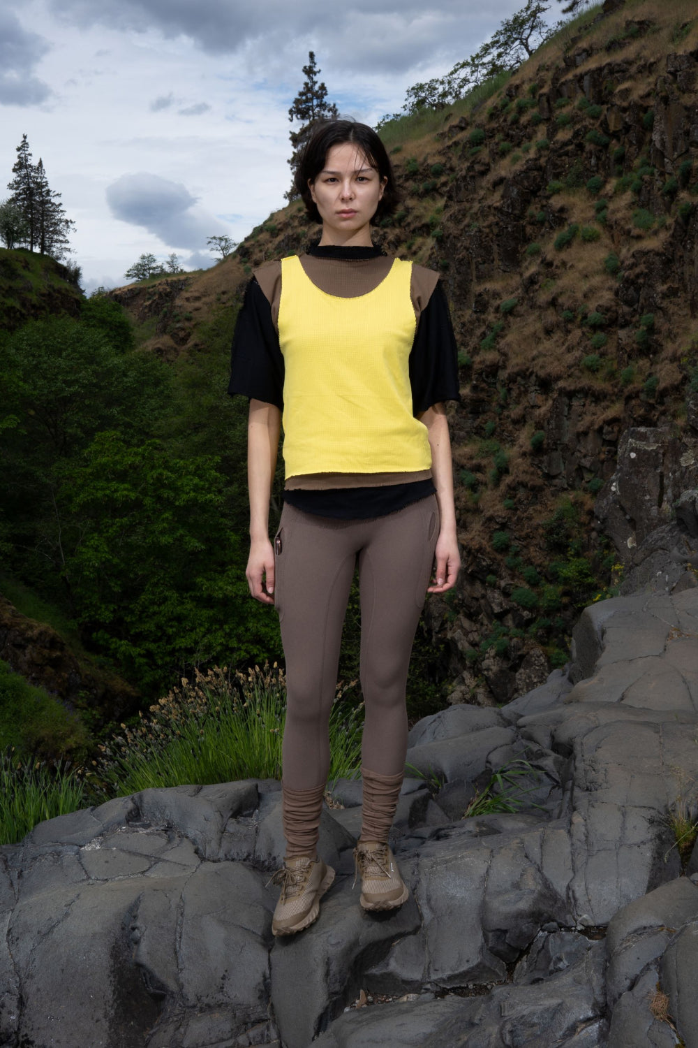 Warp Tee Tank - Green Sheen