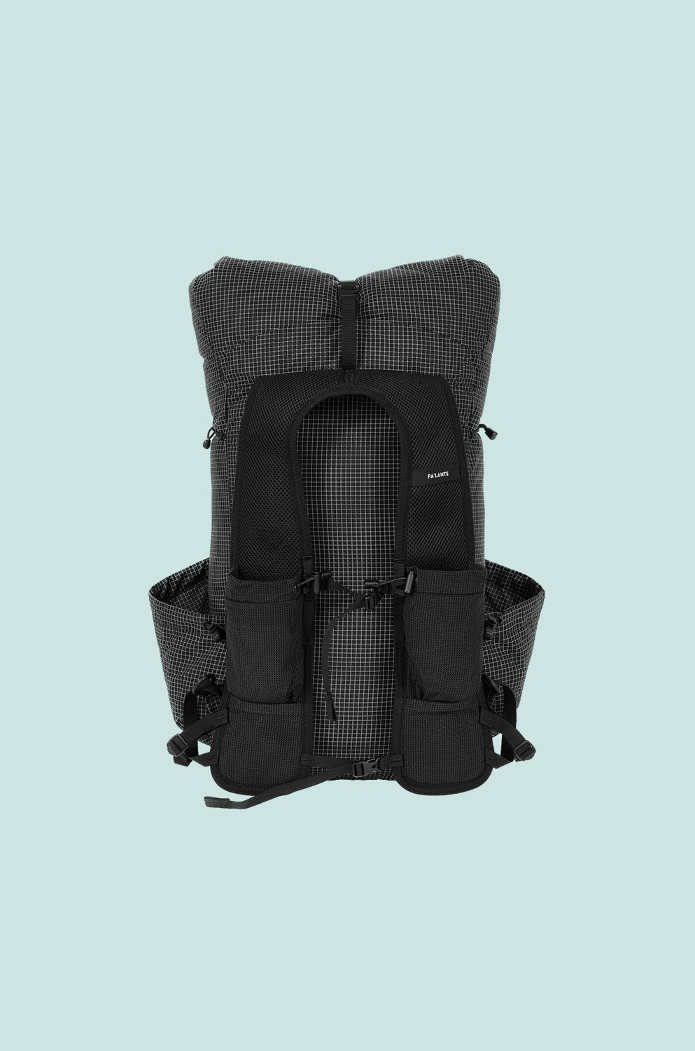 Pa'lante V2 with Joey Straps in Black Gridstop/Black Mesh, view 3.