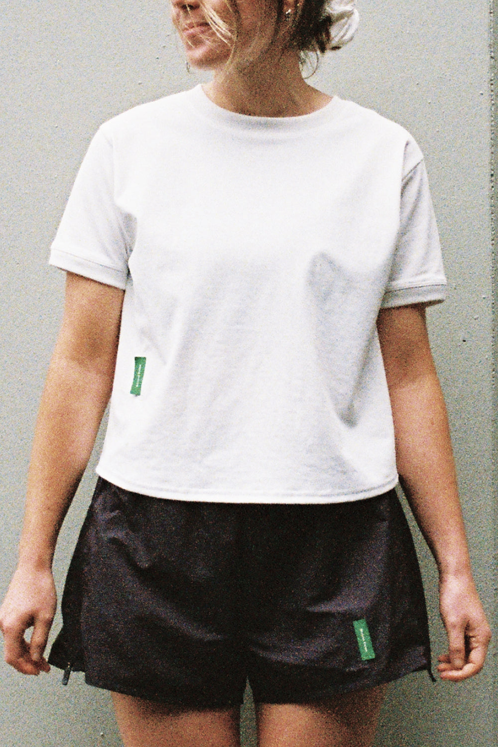 Womens Fitted Cropped T-Shirt - Off White