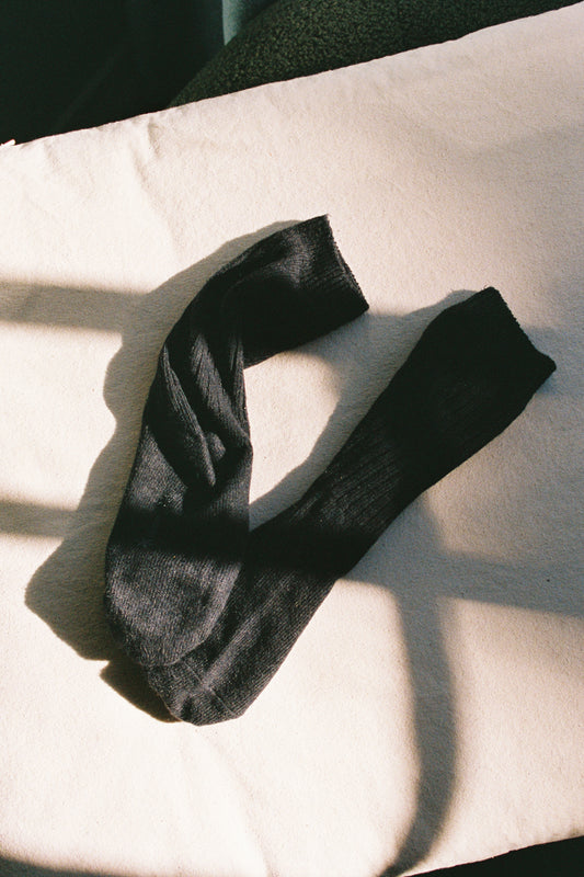 Recycled Cotton Socks - Black
