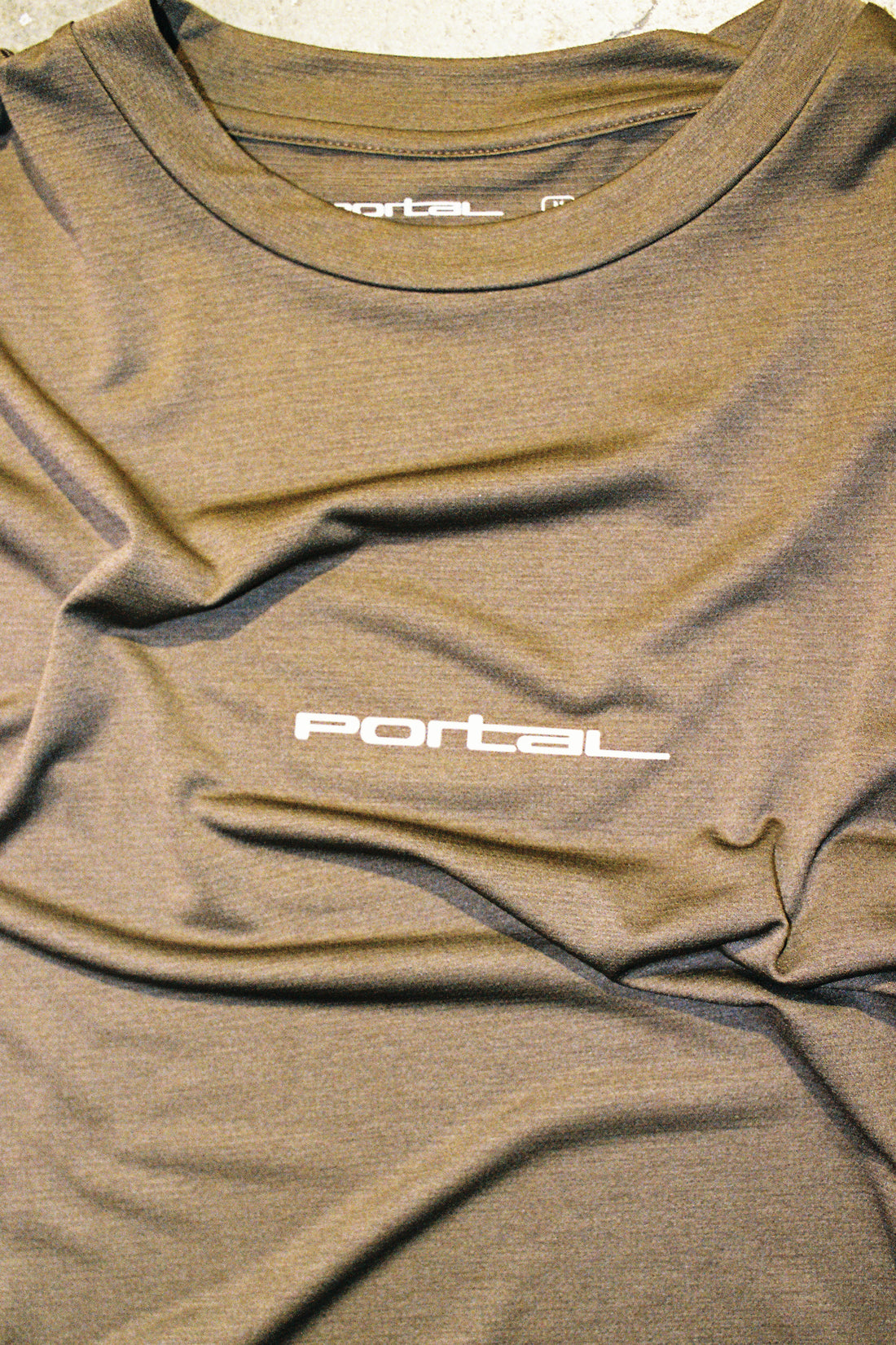 Portal Lateral Peak Long Tee in Slate Black, view 2.