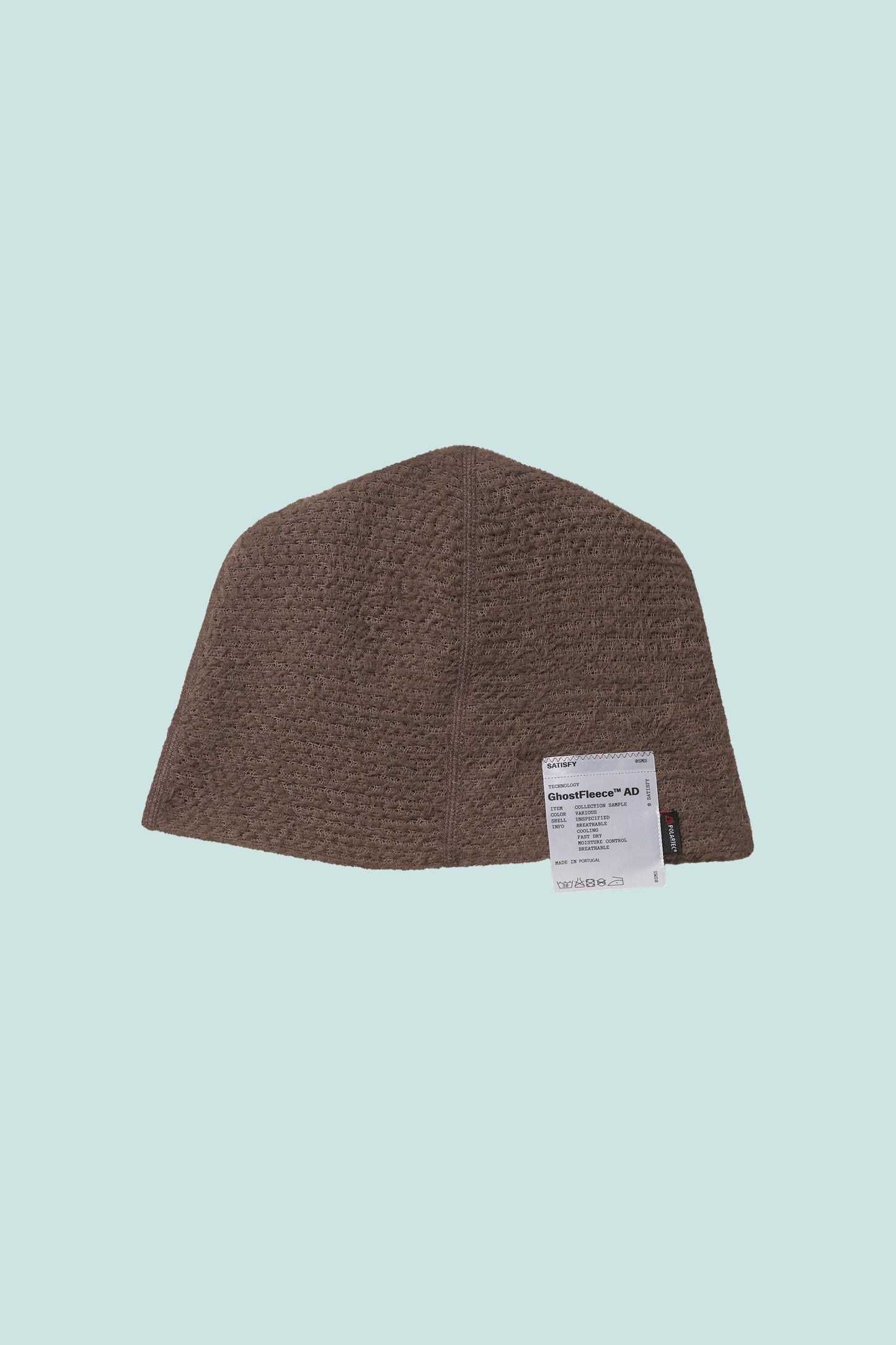 Satisfy FuzzFleece™ AD Beanie in Falcon color, made with Polartec® Alpha® Direct insulation for warmth and breathability.