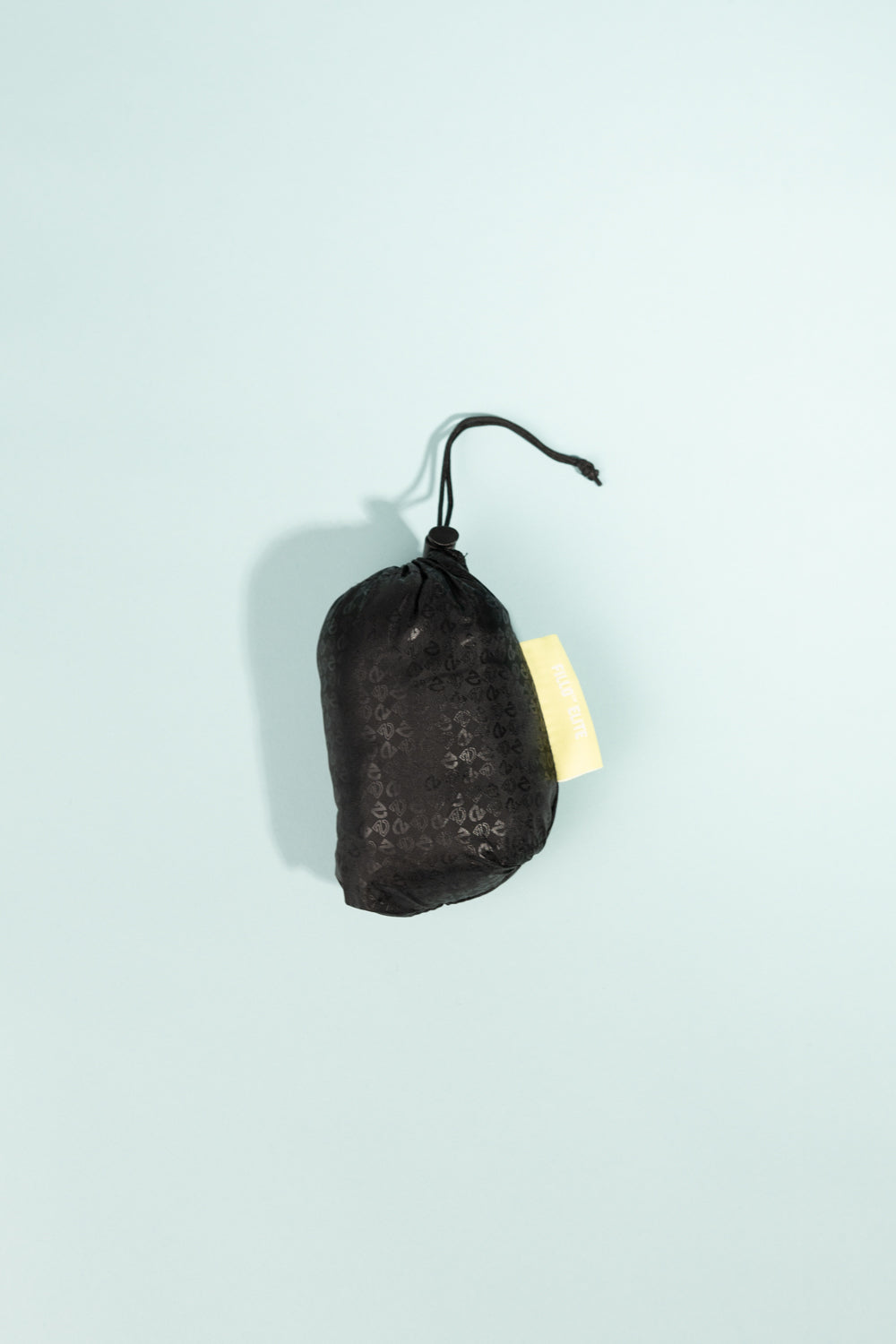 Nemo Fillo Elite Pillow - Black Pearl packed in a compact carry bag ready for travel.