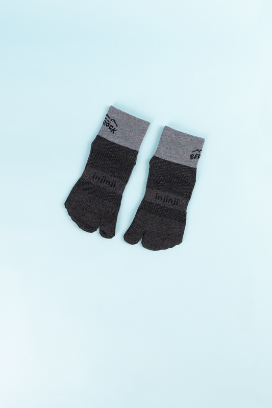 Bedrock Sandals x Injinji Mini-Crew Split Toe Socks - Granite