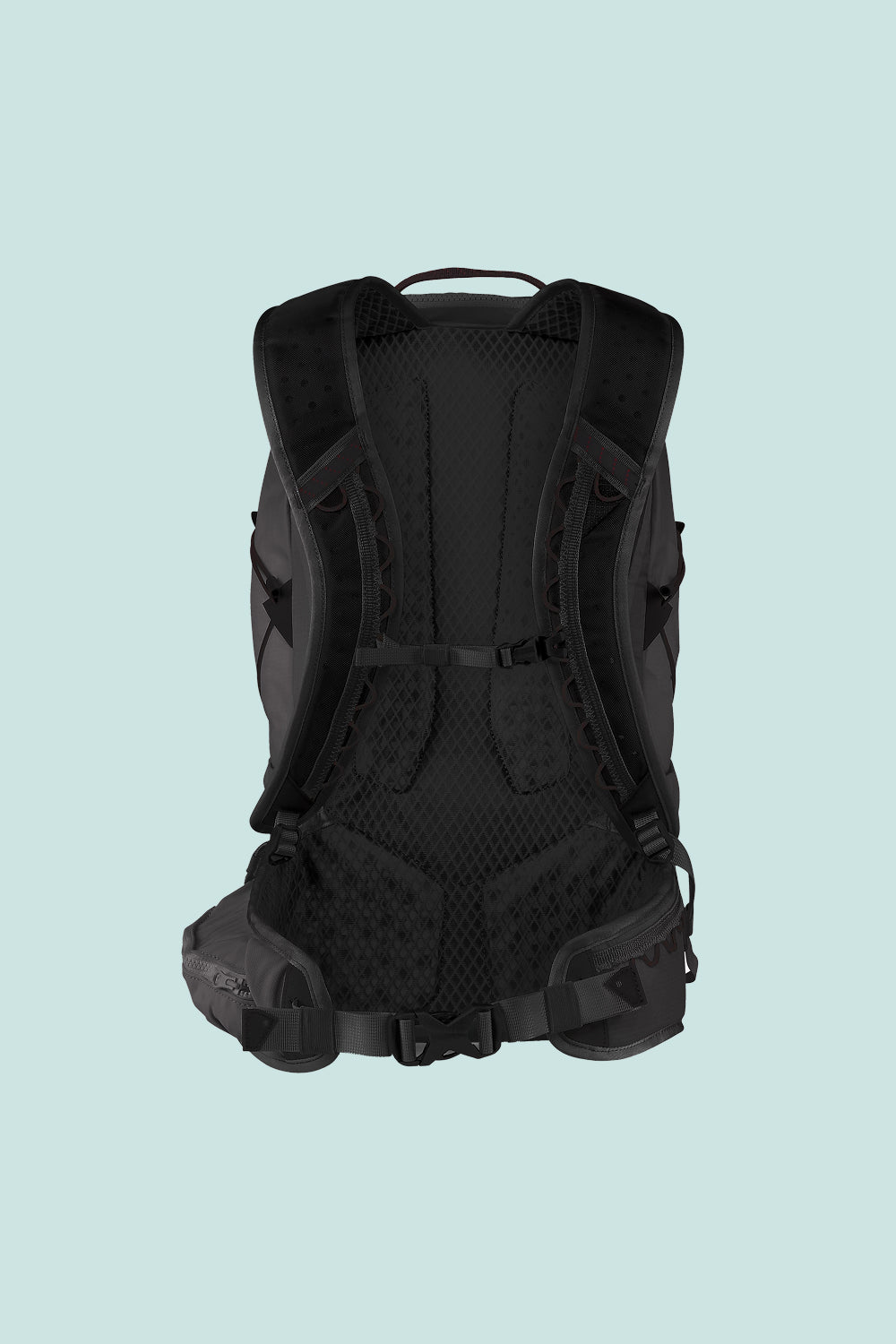 Klattermusen Gilling Backpack 20L back view, featuring ergonomic straps and hip belt for enhanced comfort.