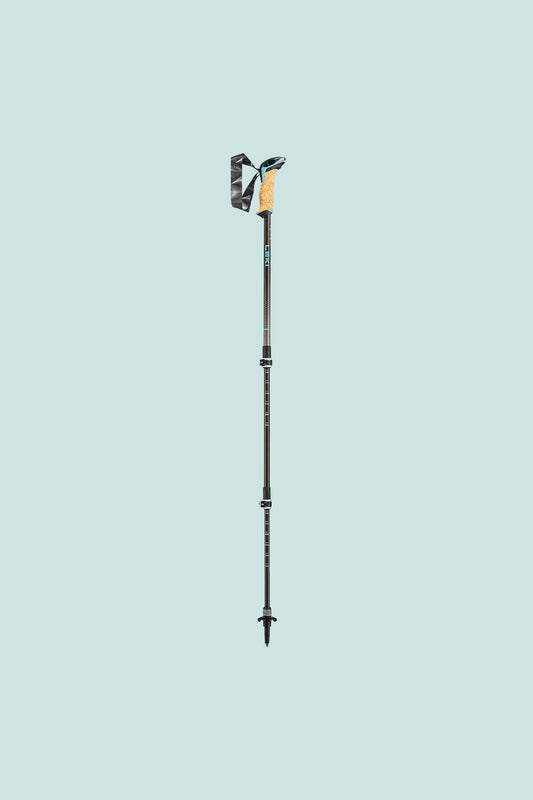 Leki Cressida AS trekking pole with anti-shock technology for comfort during long-distance hiking.