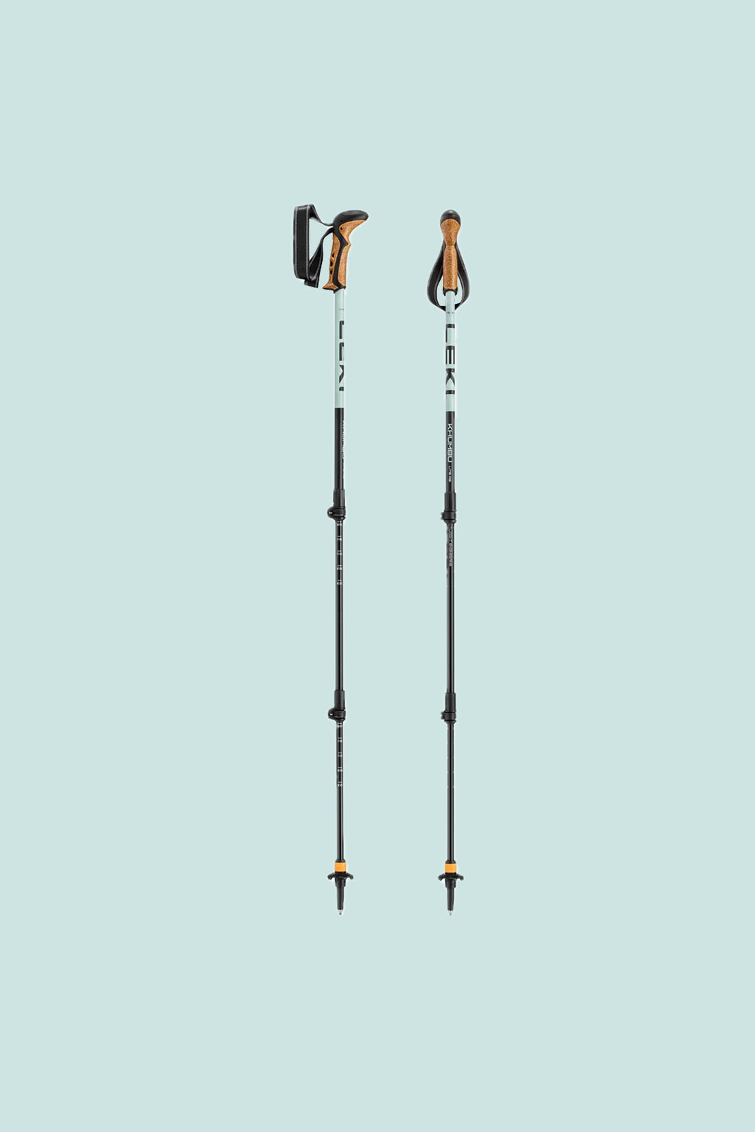 Leki Khumbu Lite AS Poles in Dark Sea Green/Black, view 1.