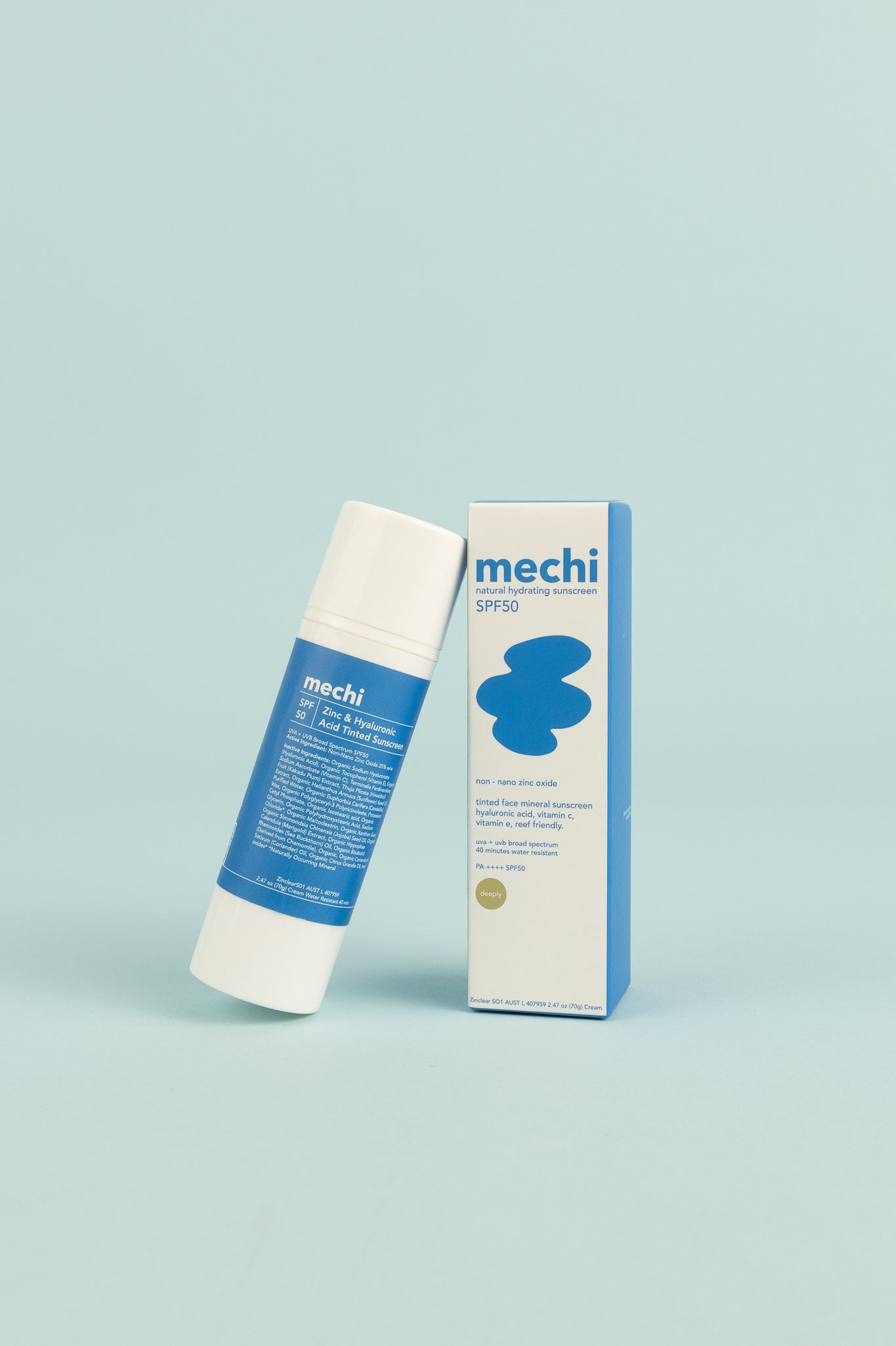 Mechi Zinc & Hyaluronic Sunscreen - Deeply Tinted 70 grams