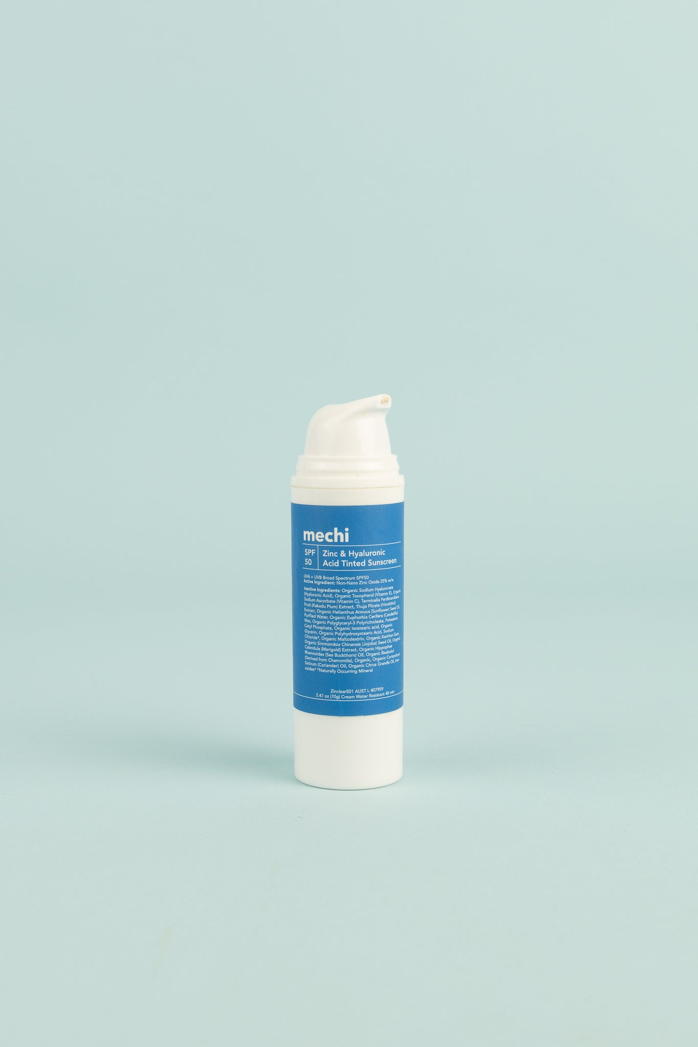 Mechi Zinc & Hyaluronic Sunscreen - Deeply Tinted 70 grams