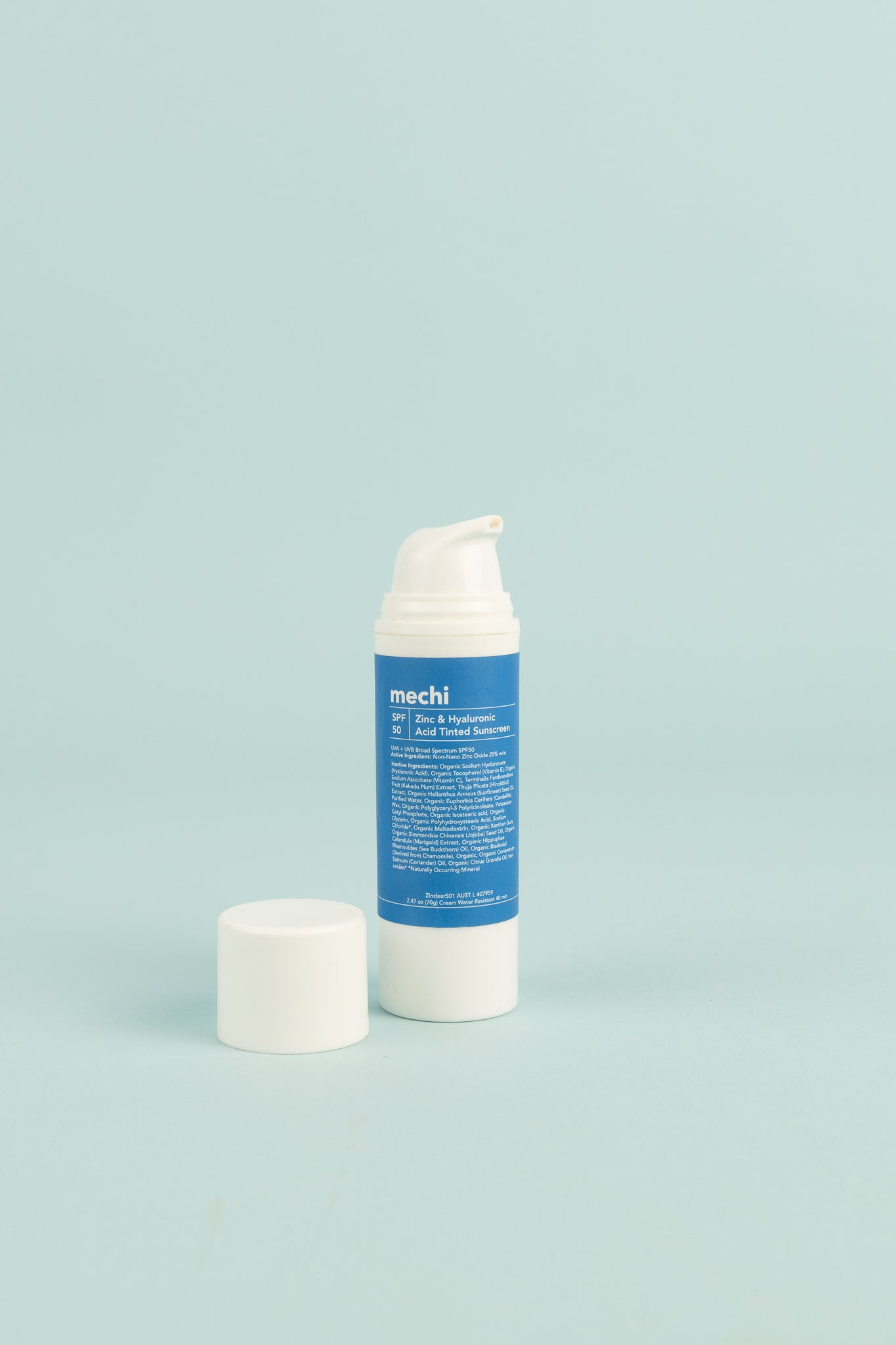 Mechi Zinc & Hyaluronic Sunscreen - Slightly Tinted 70 grams