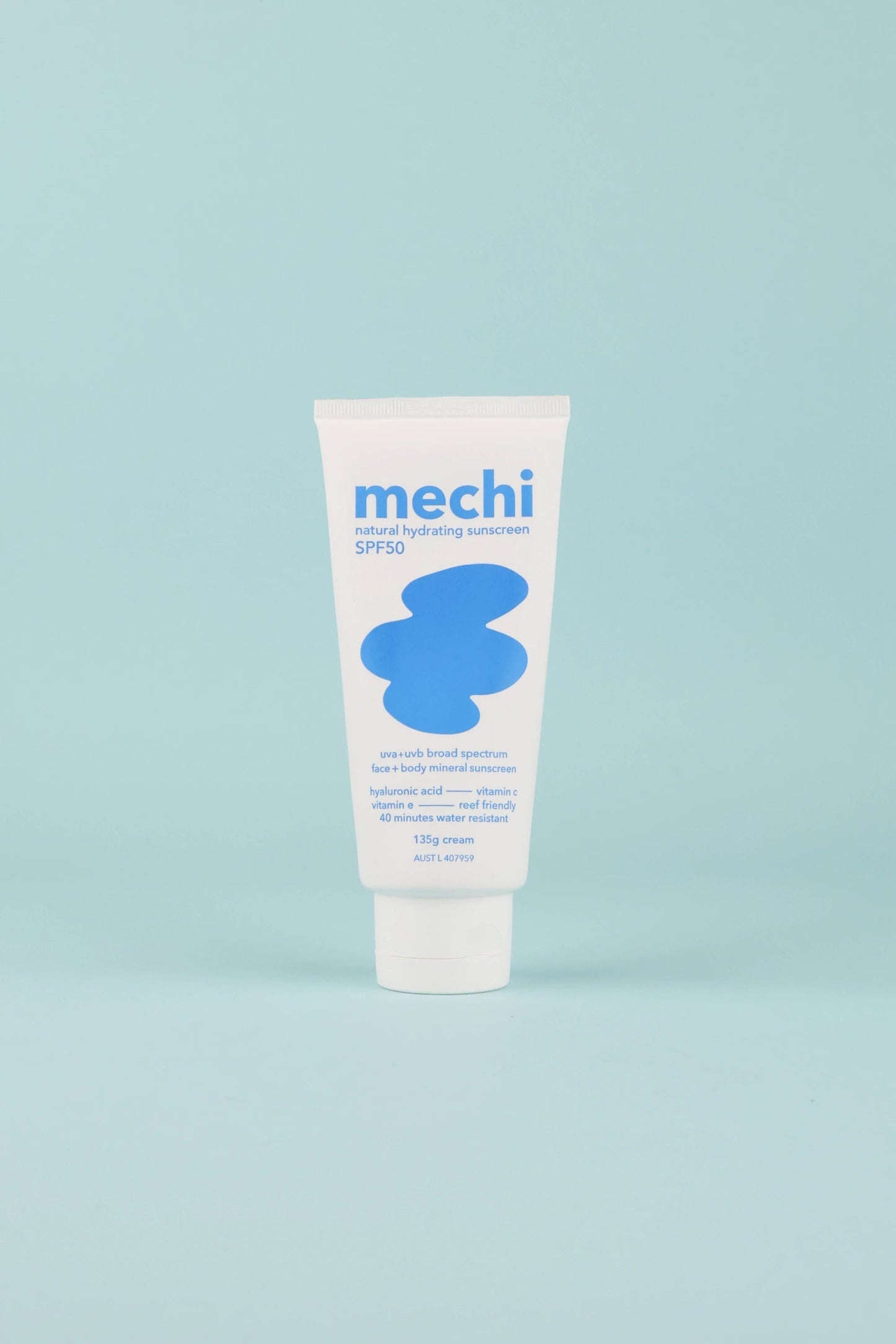 Mechi Natural Hyaluronic Acid Sunscreen SPF 50 135 grams | Coffee Outdoors