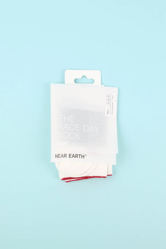 Near Earth Race Day Sock Crew - White | Coffee Outdoors