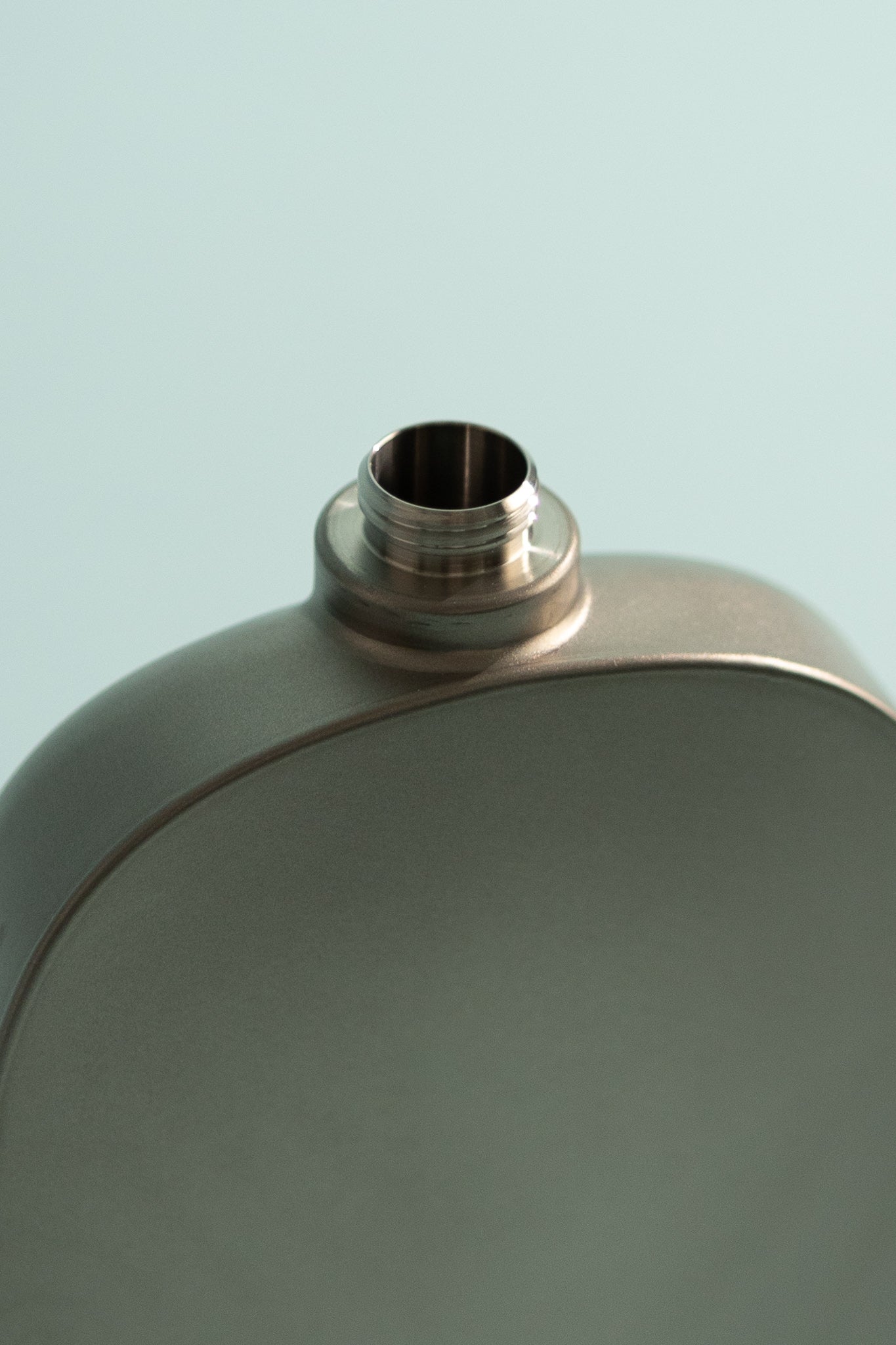 Snow Peak 250ml Titanium Flask showing the top opening and sleek design.